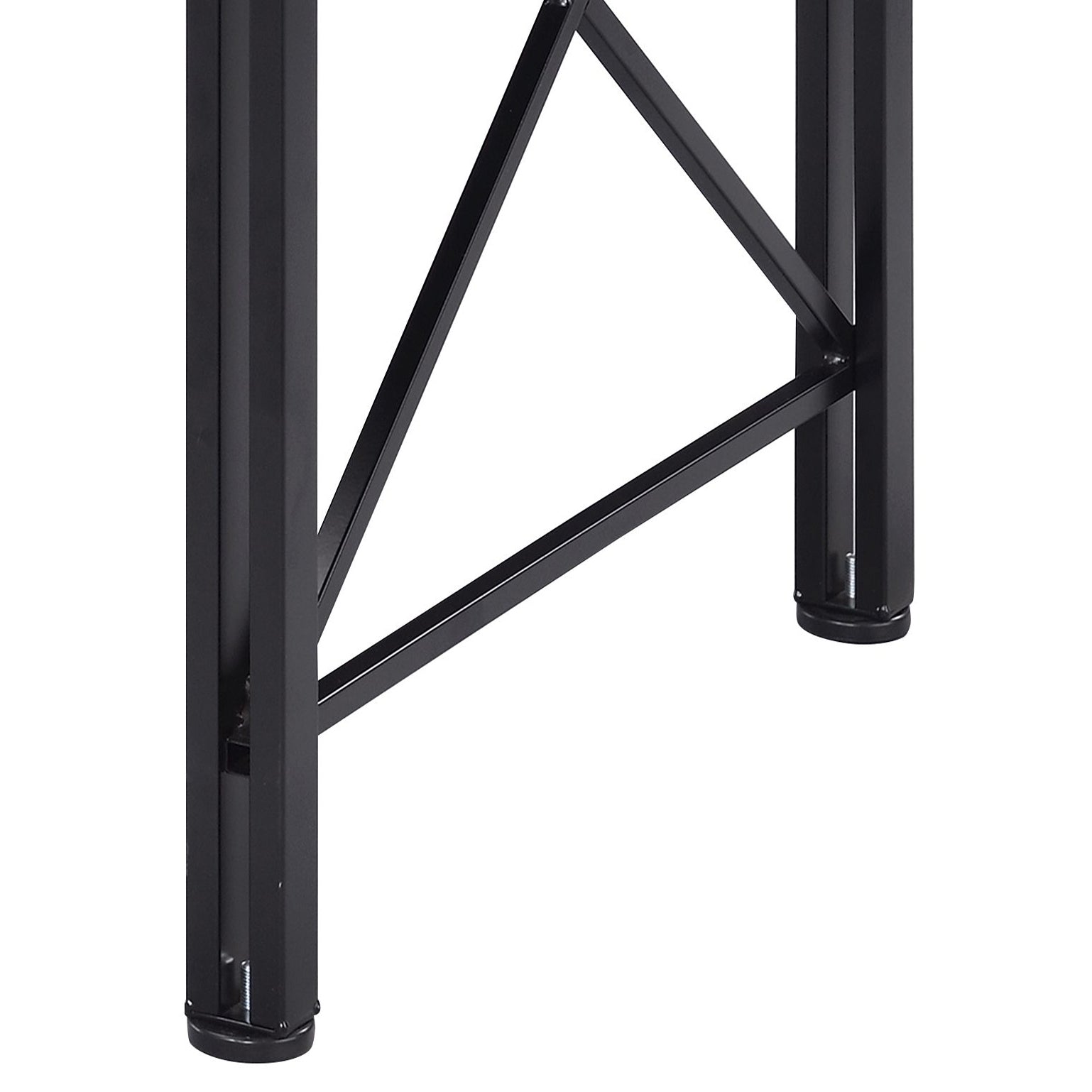 Black metal table legs with crossbar support modern industrial design