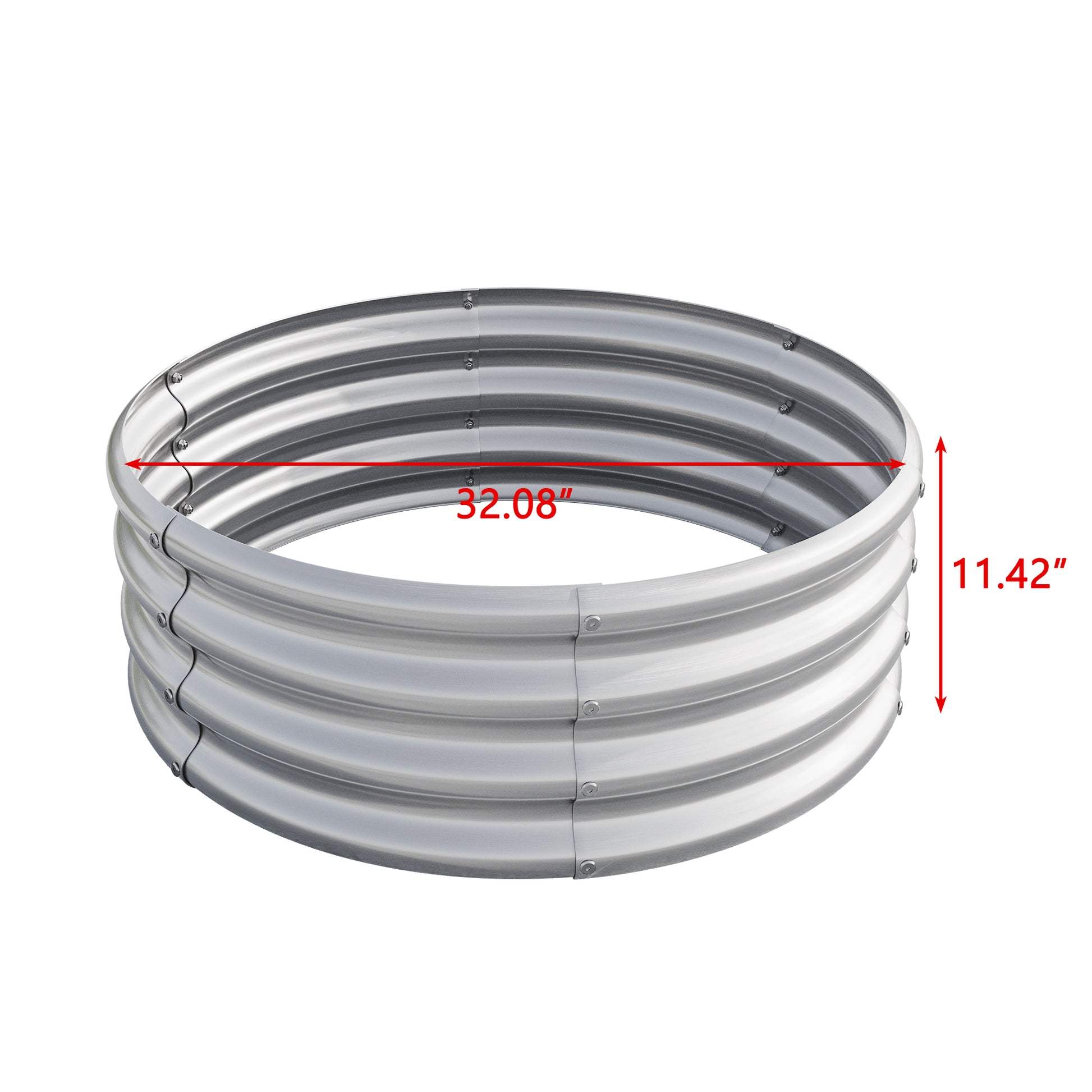 Round corrugated metal raised garden bed  diameter  high