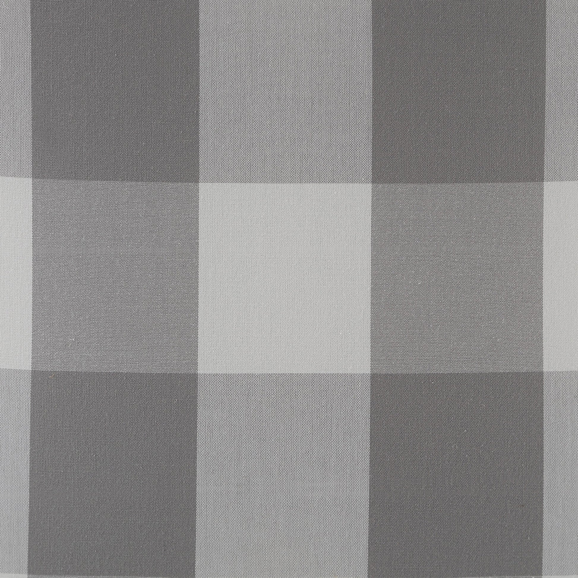 Closeup of grey and white buffalo check fabric texture perfect for upholstery