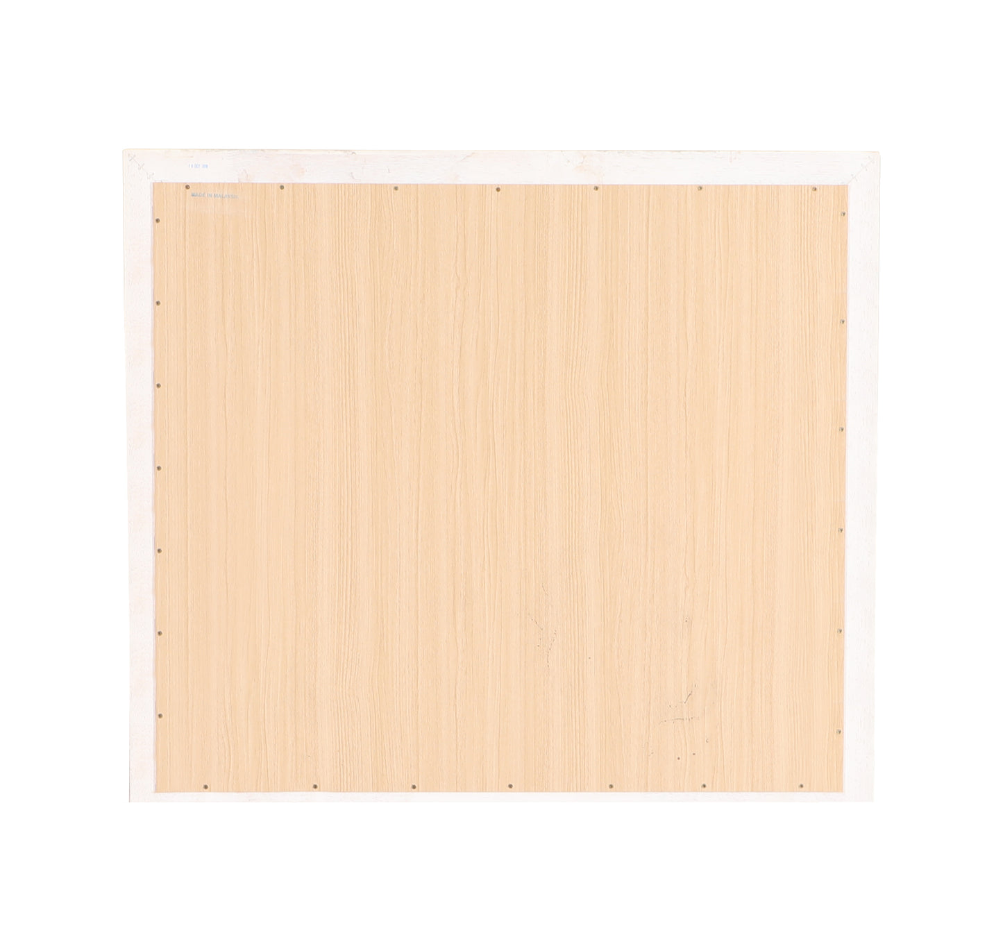 Light wood veneer panel with visible grain and white border