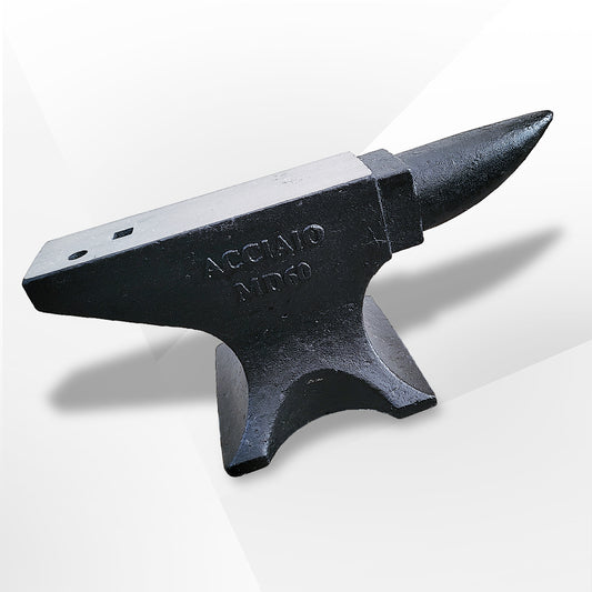Cast iron blacksmith anvil with a horn and flat face perfect for metalworking