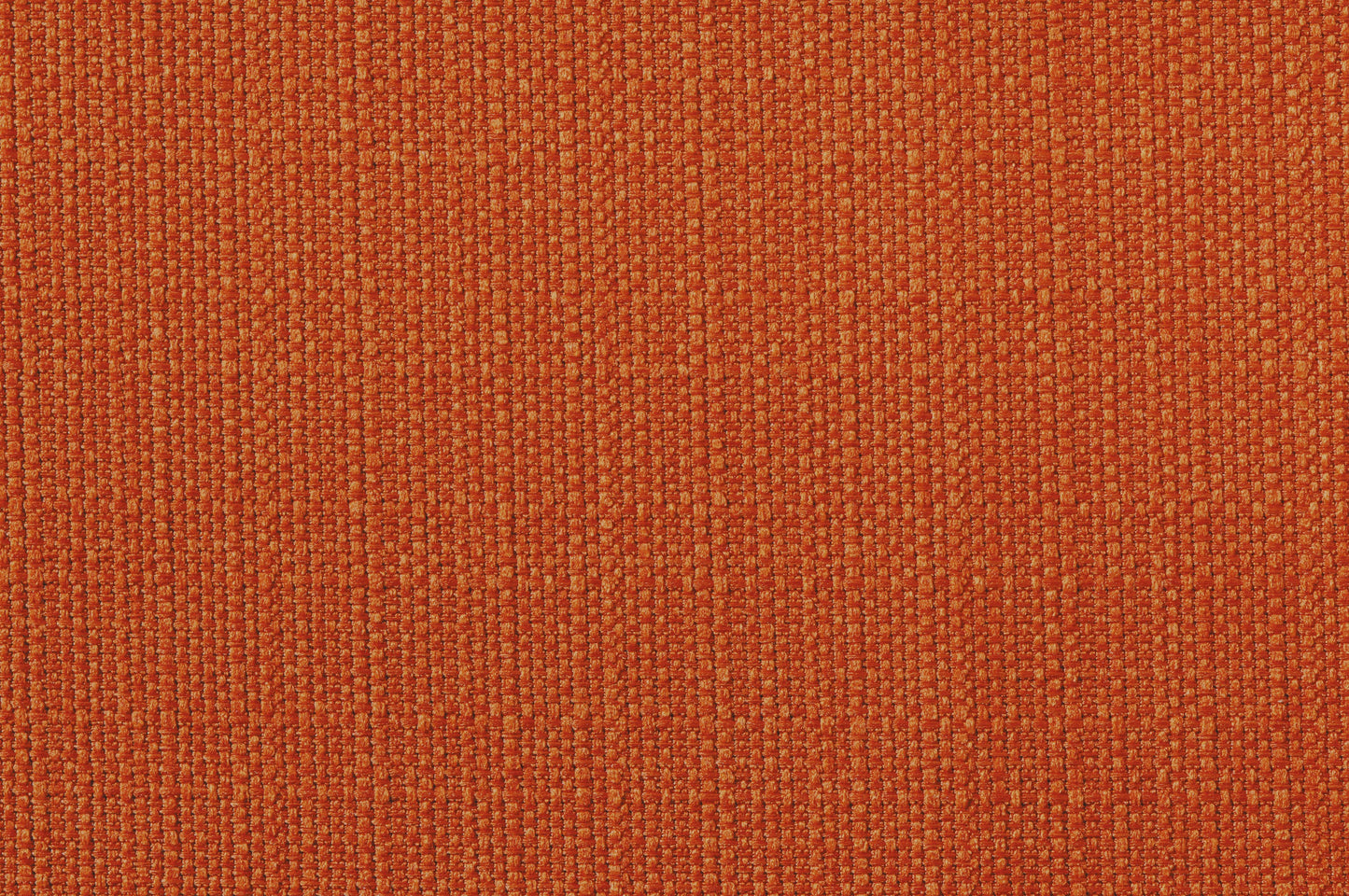 Closeup of textured orange upholstery fabric with woven detail