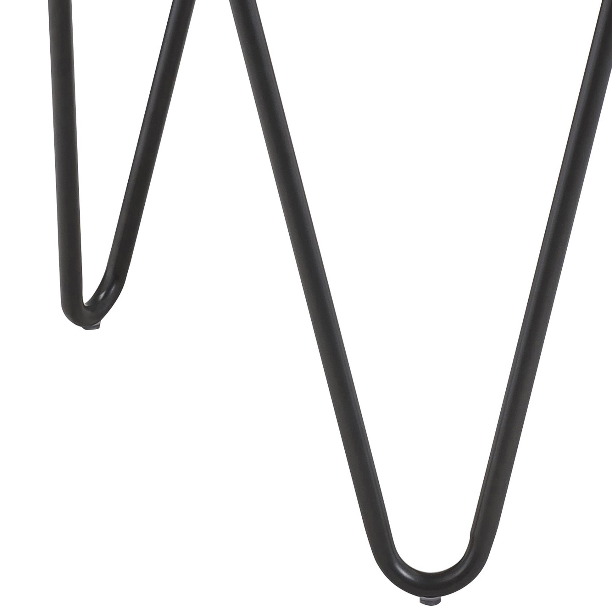 Black metal hairpin legs with smooth curves and white background ideal for DIY furniture projects