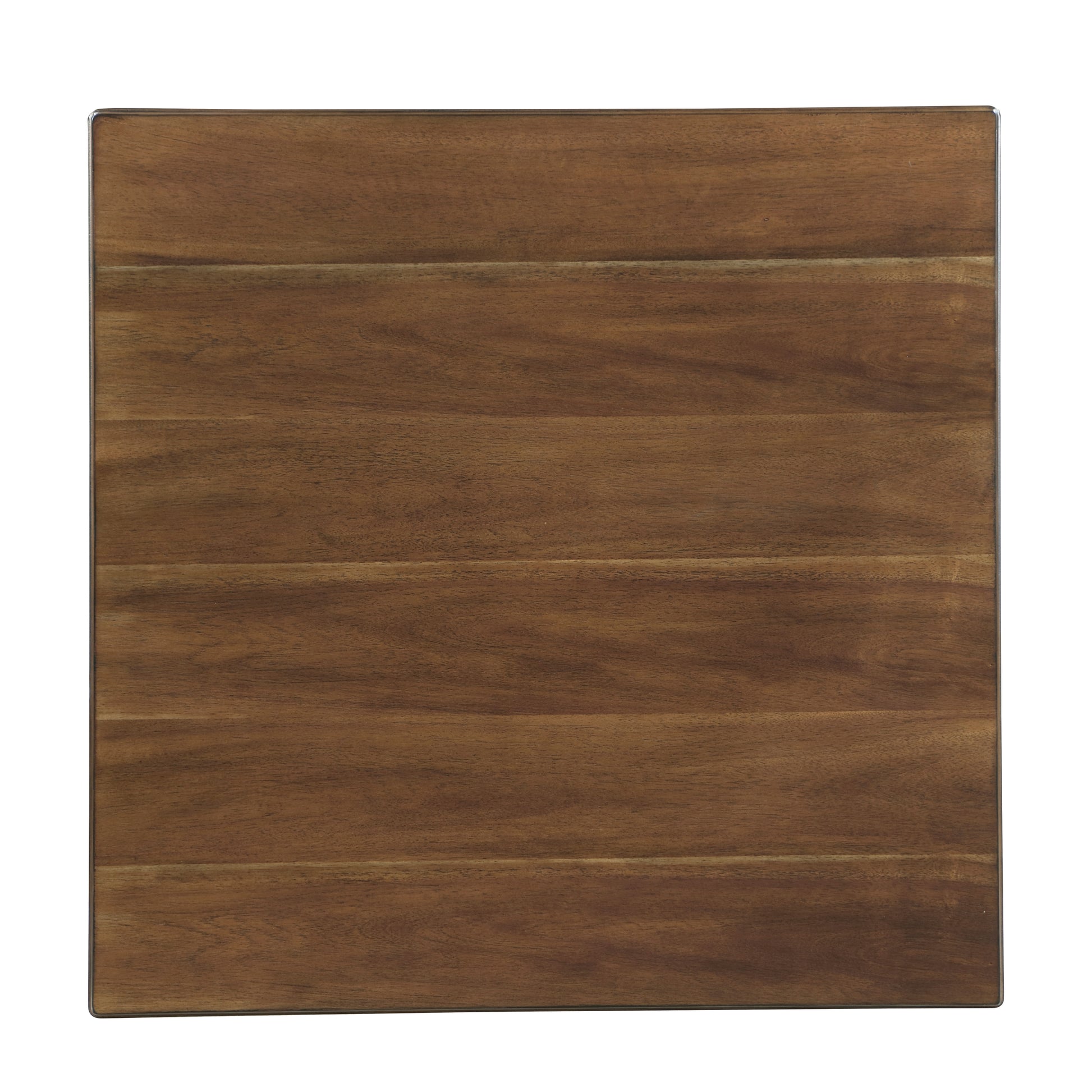 Dark brown wooden tabletop with a natural grain pattern and smooth finish