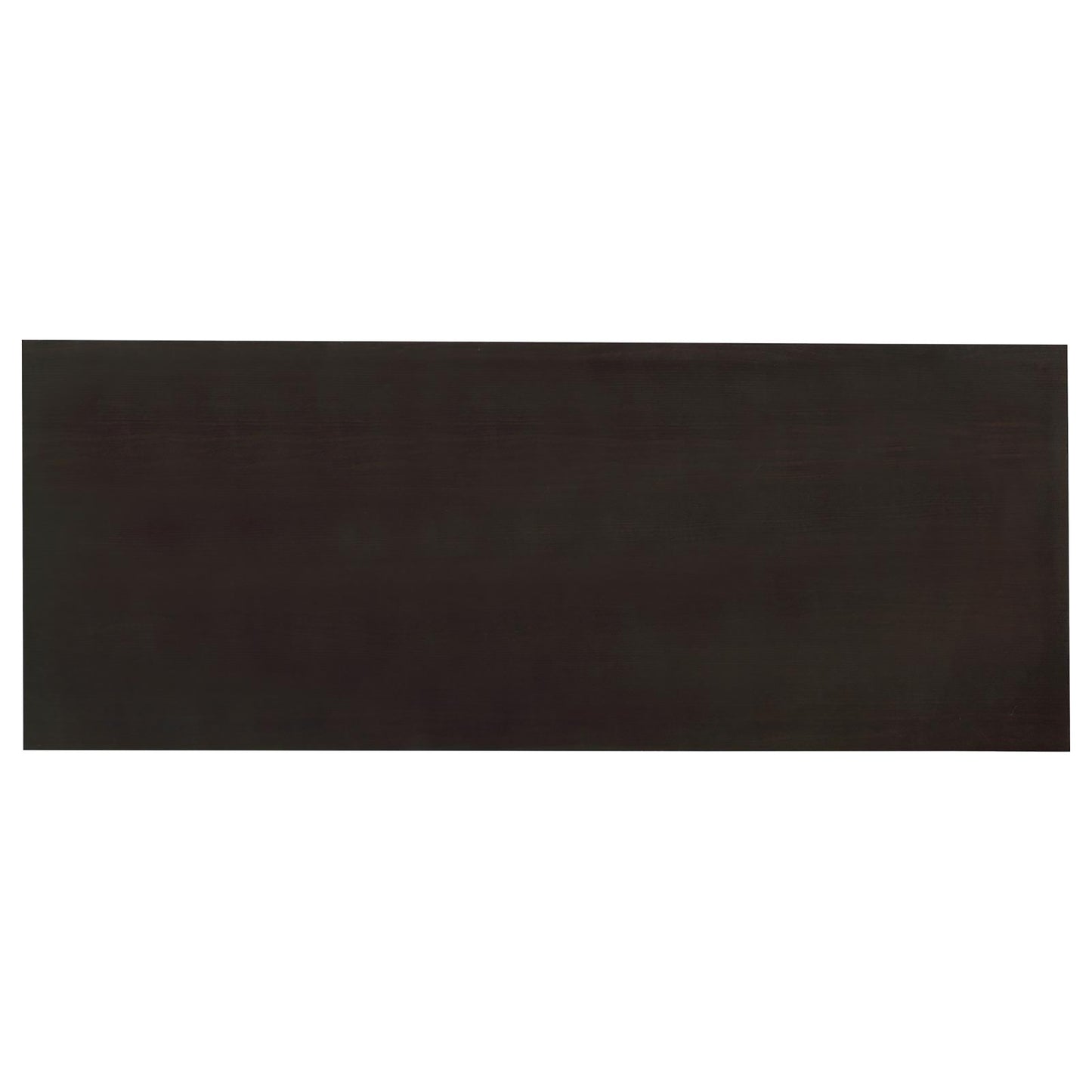 Dark brown wooden desk surface with subtle grain texture