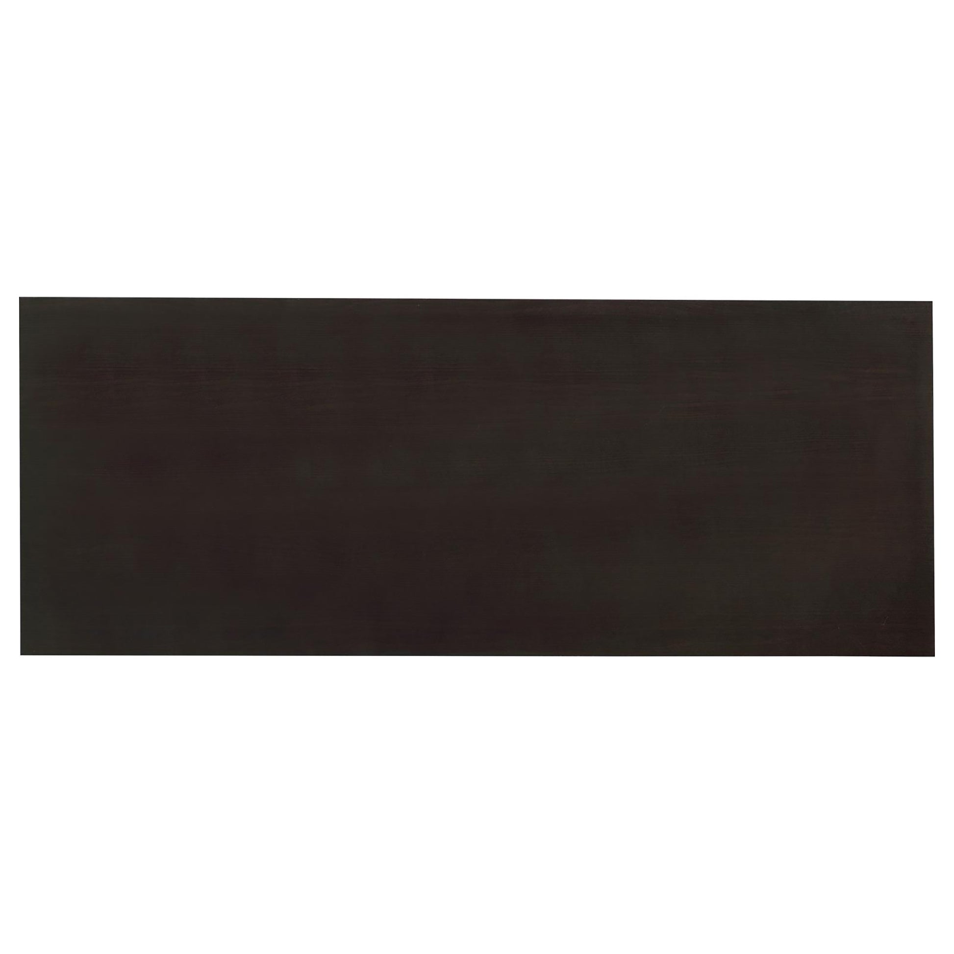 Dark brown wooden desk surface with subtle grain texture