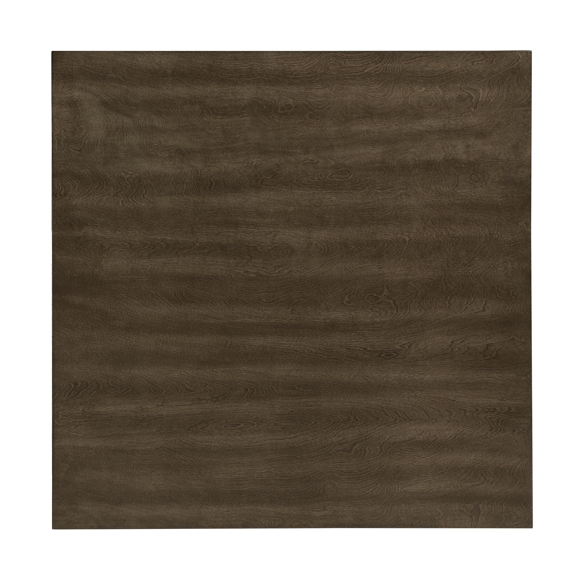 Dark brown wood veneer with swirling grain pattern