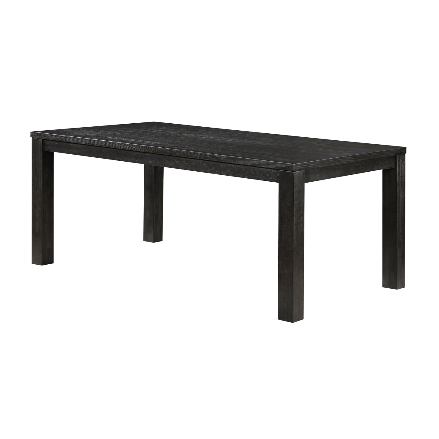 Dark espresso finish rectangular dining table with straight legs