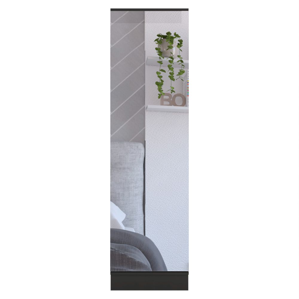 Modern grey upholstered bed with textured white wall and diagonal stripe accent