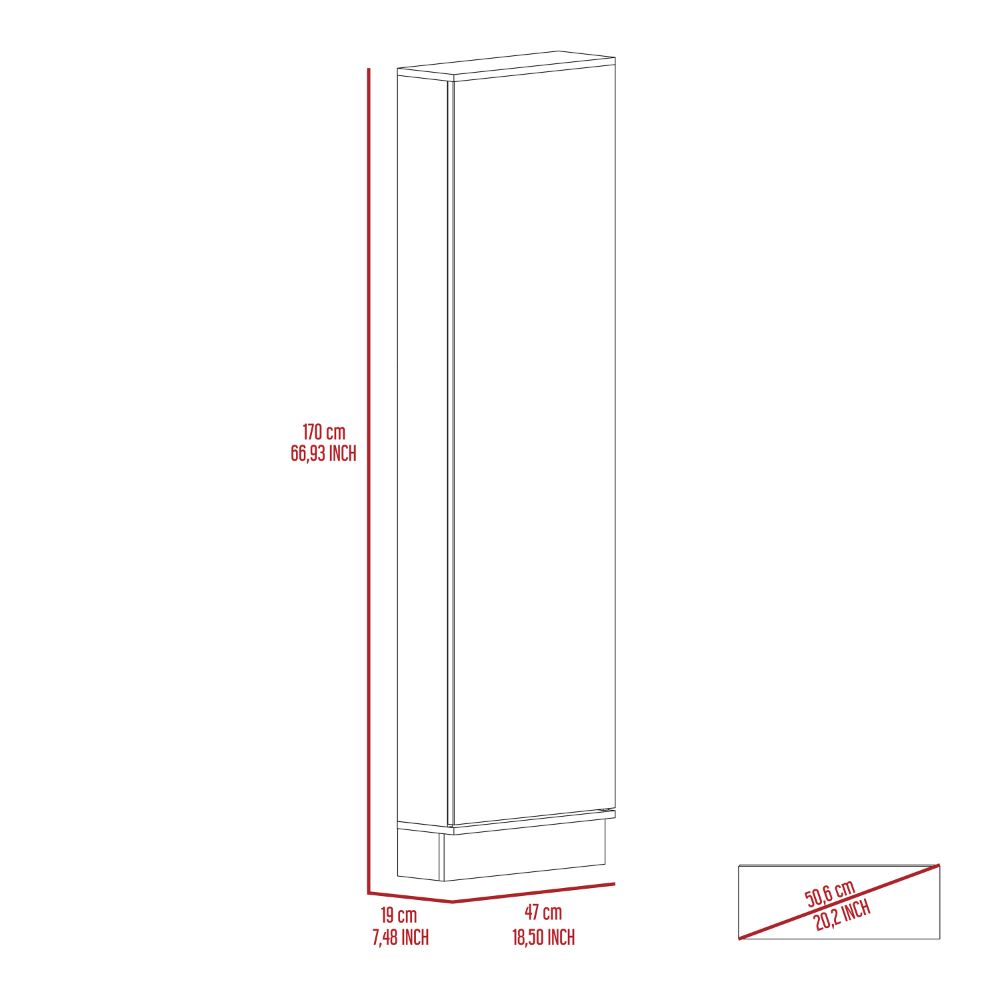 Tall white cabinet with dimensions xx cm ideal for small spaces