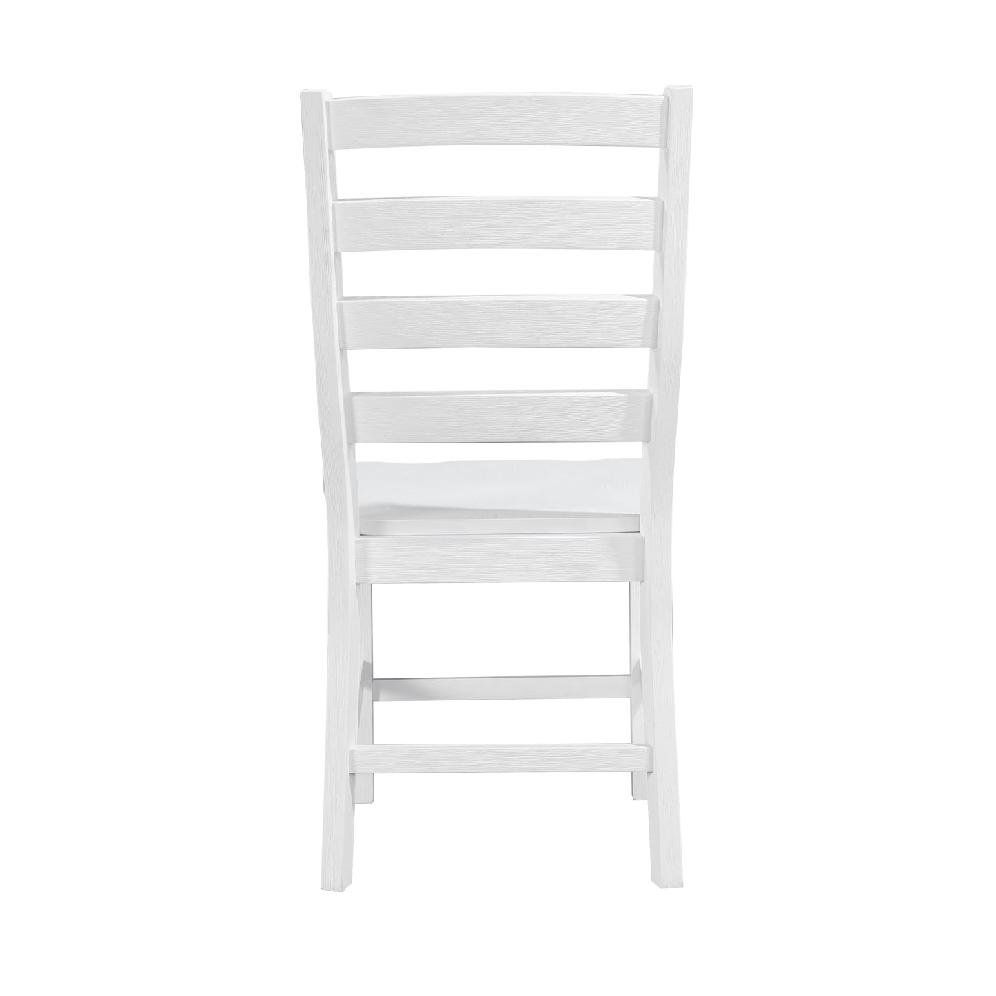 Classic white wooden ladder back chair perfect for dining