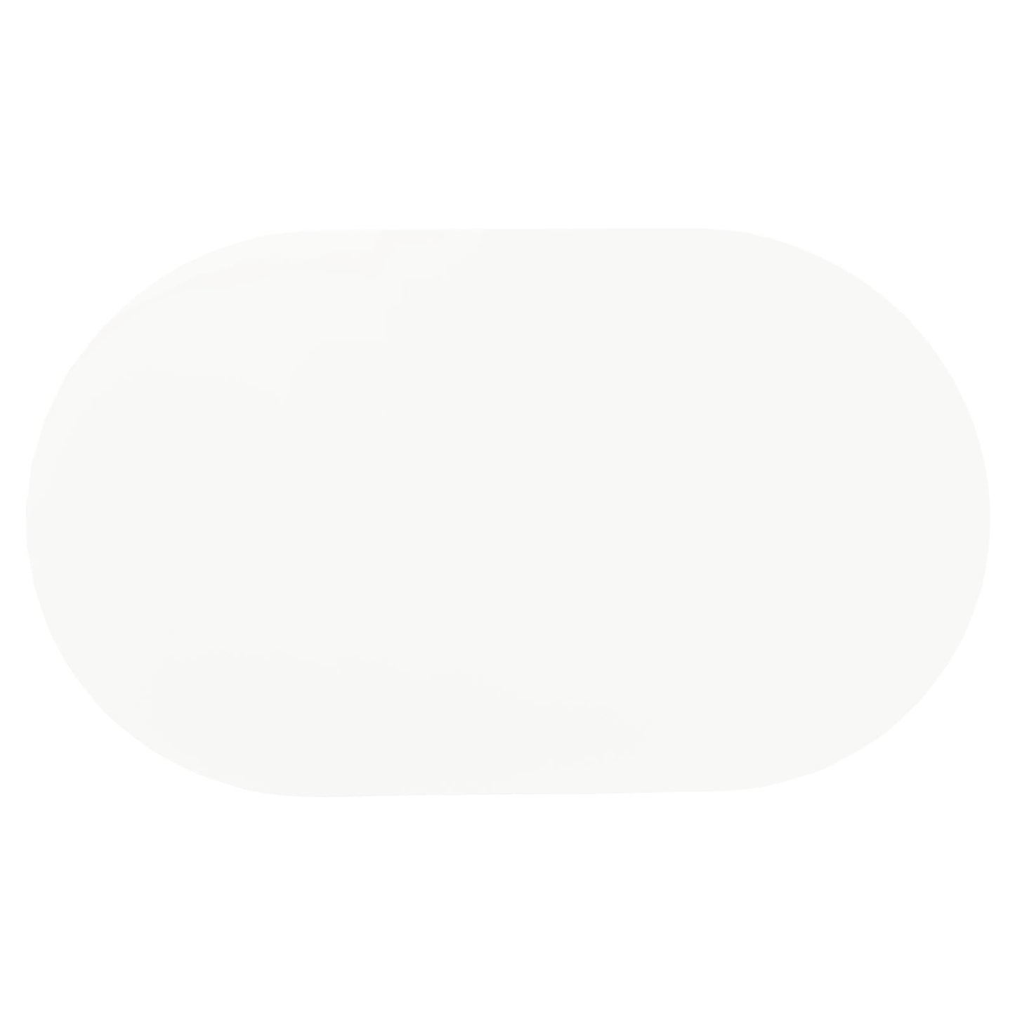 White oval serving platter with smooth finish