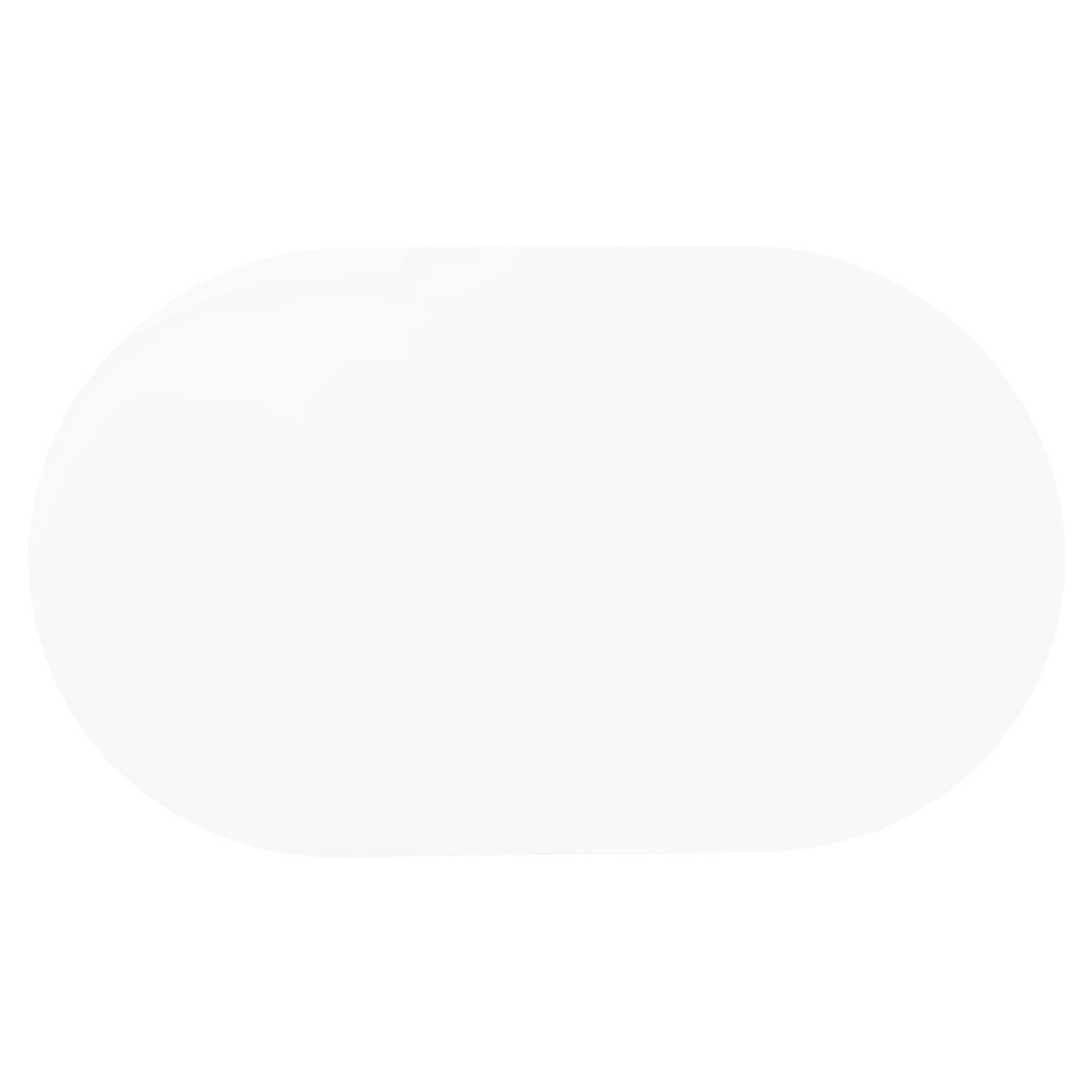 White oval serving platter with smooth finish