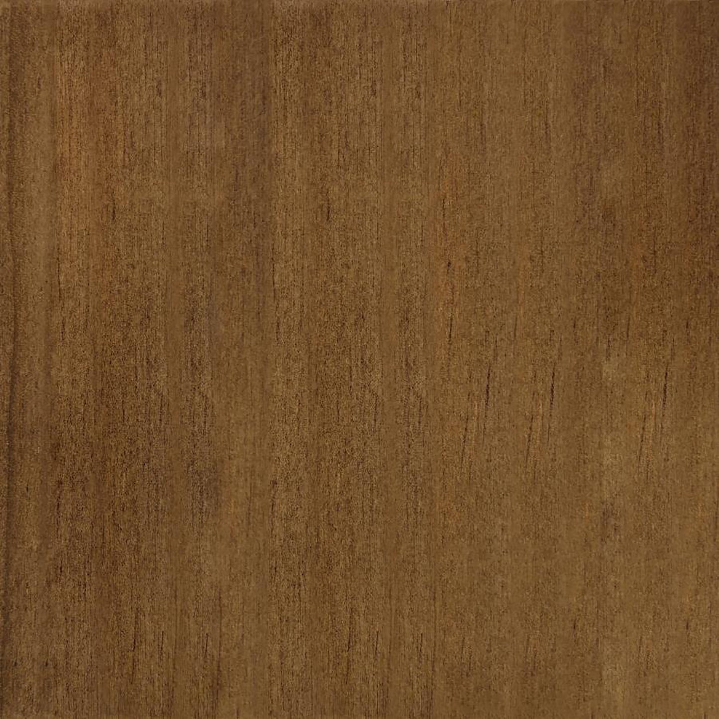 Rich brown walnut wood veneer with fine grain texture
