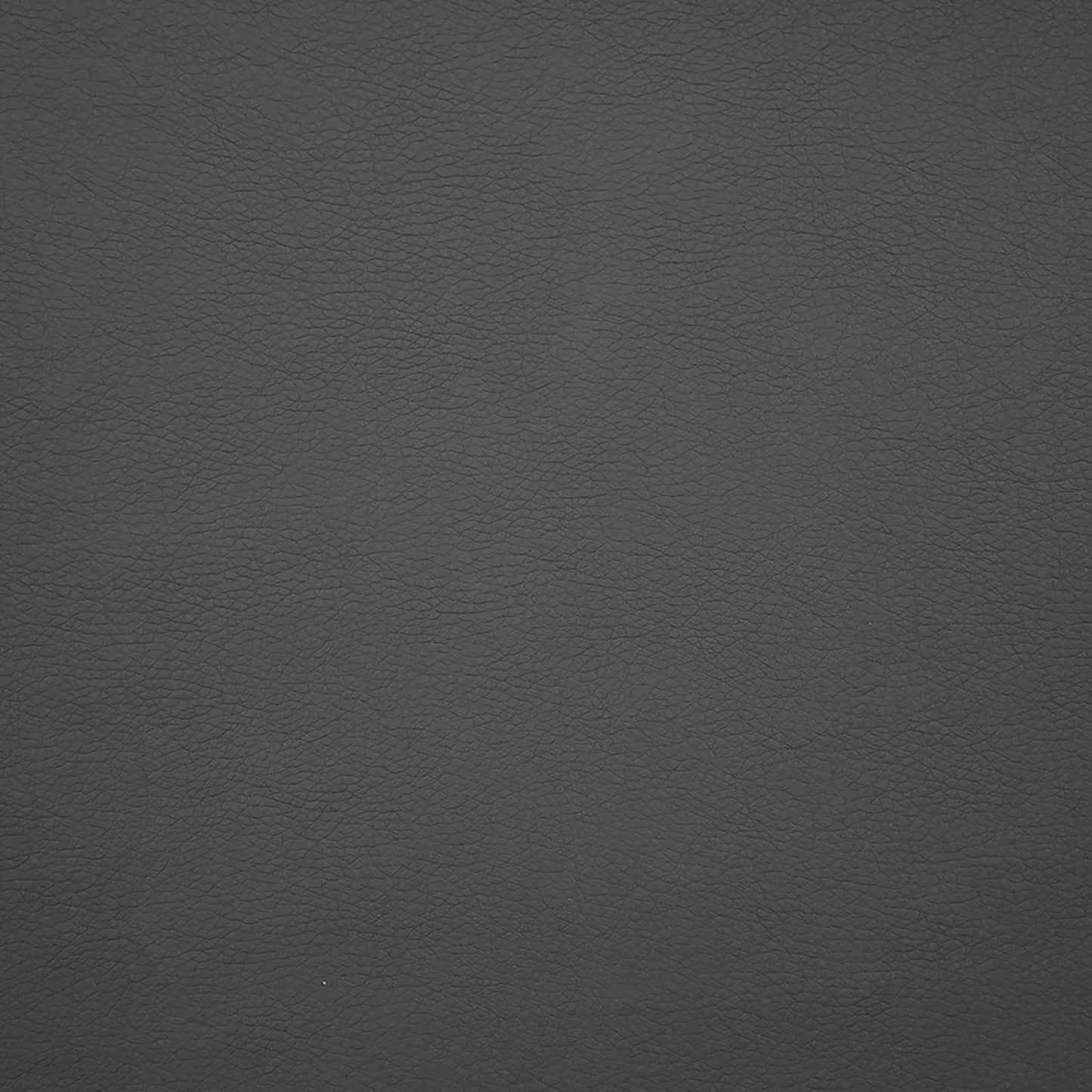 Charcoal grey faux leather fabric swatch with subtle texture for upholstery projects
