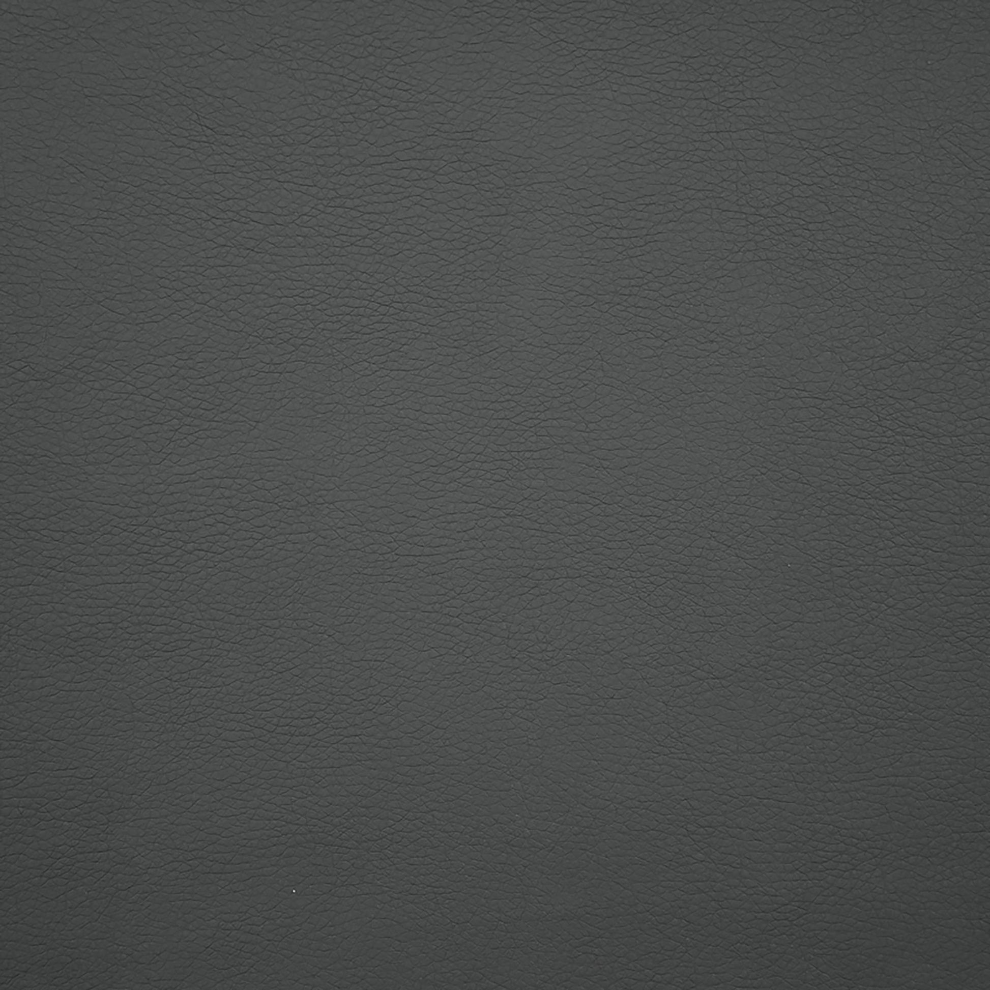 Charcoal grey faux leather fabric swatch with subtle texture for upholstery projects