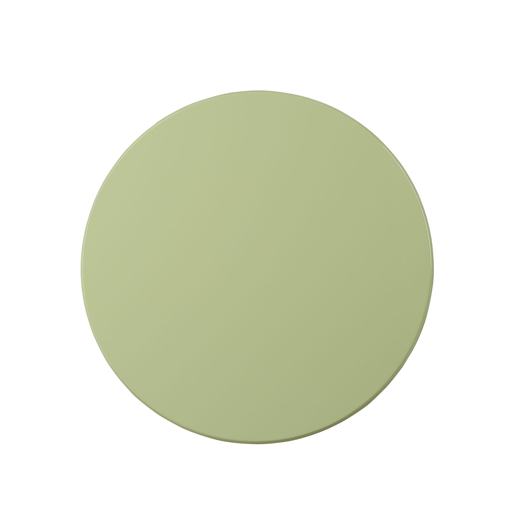 Round mint green metal side table top
