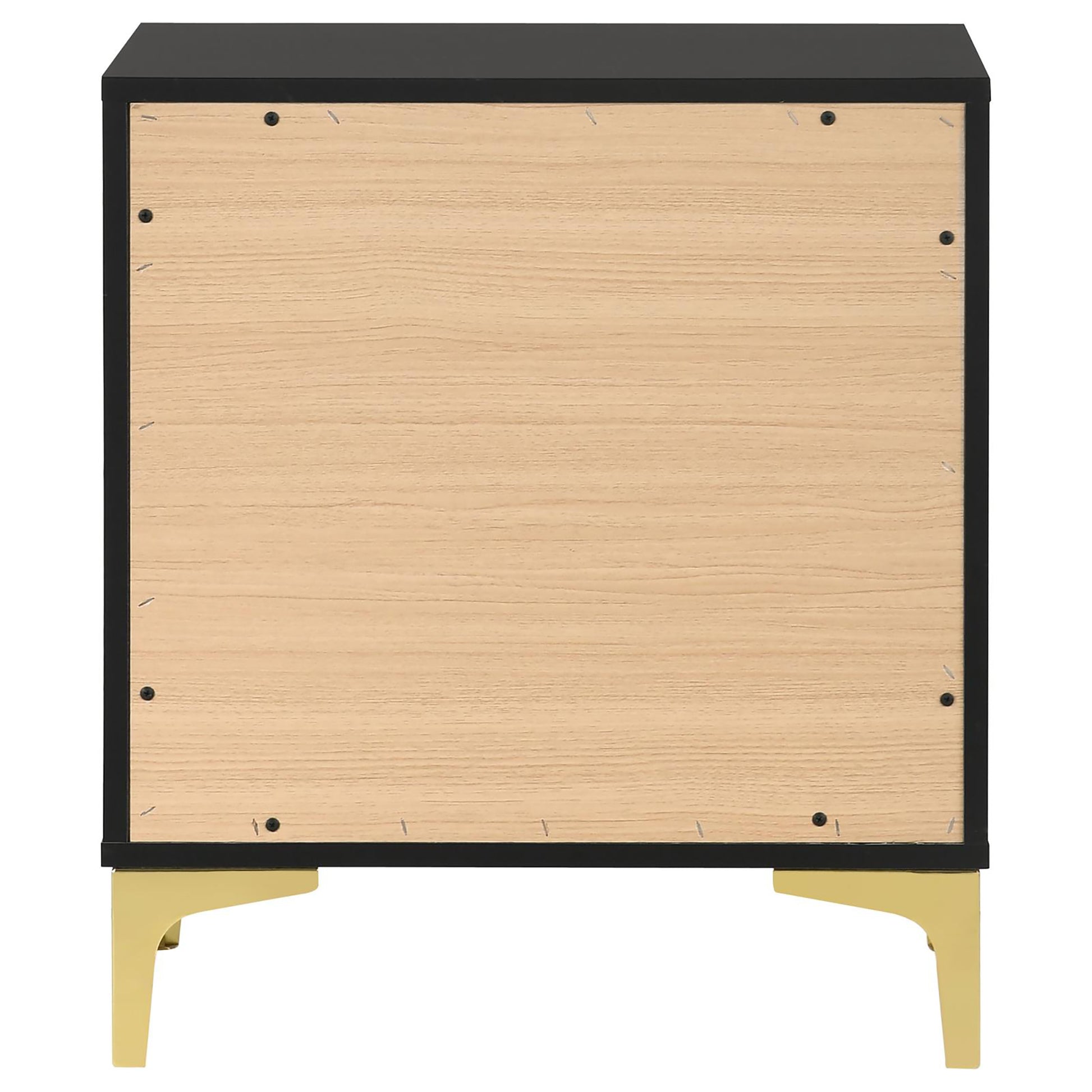 Black and light wood bedside table with gold legs modern bedroom furniture