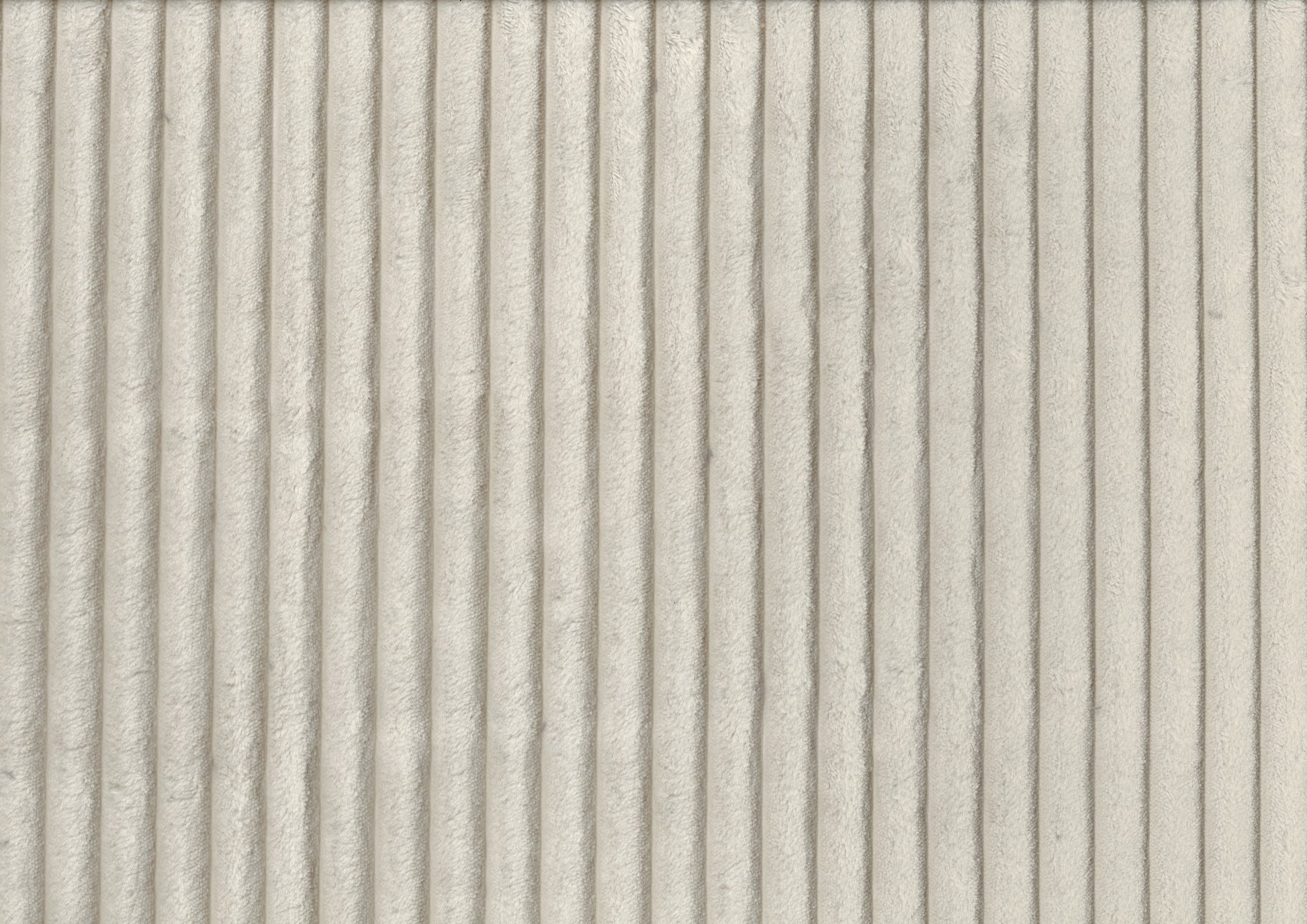 Creamy beige wide wale corduroy fabric texture closeup