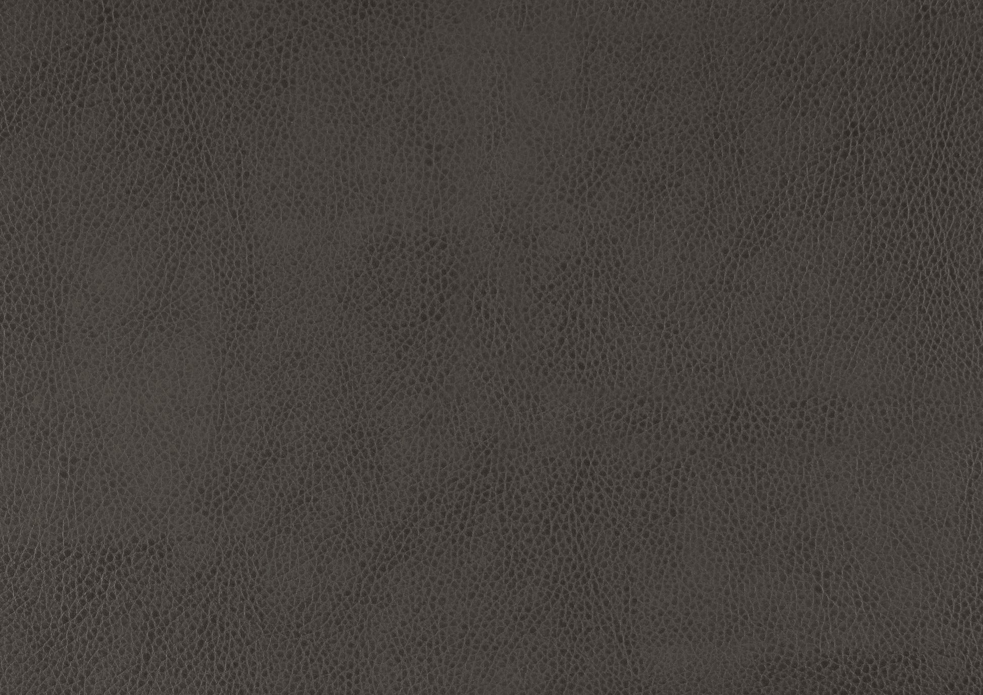 Closeup of dark grey textured faux leather material