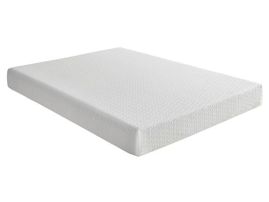 Comfortable white queen memory foam mattress with textured cover ideal for support