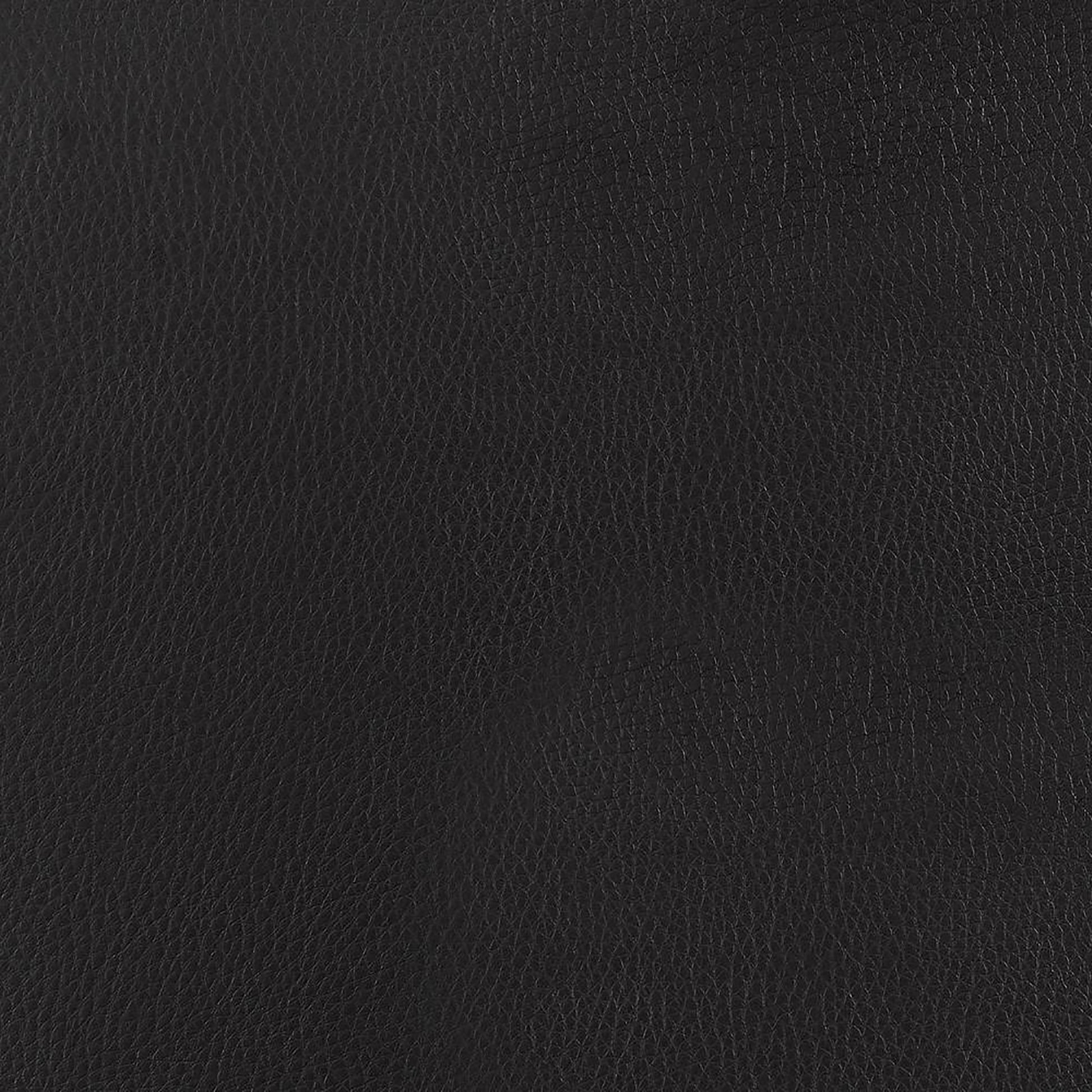 Closeup of textured black faux leather material