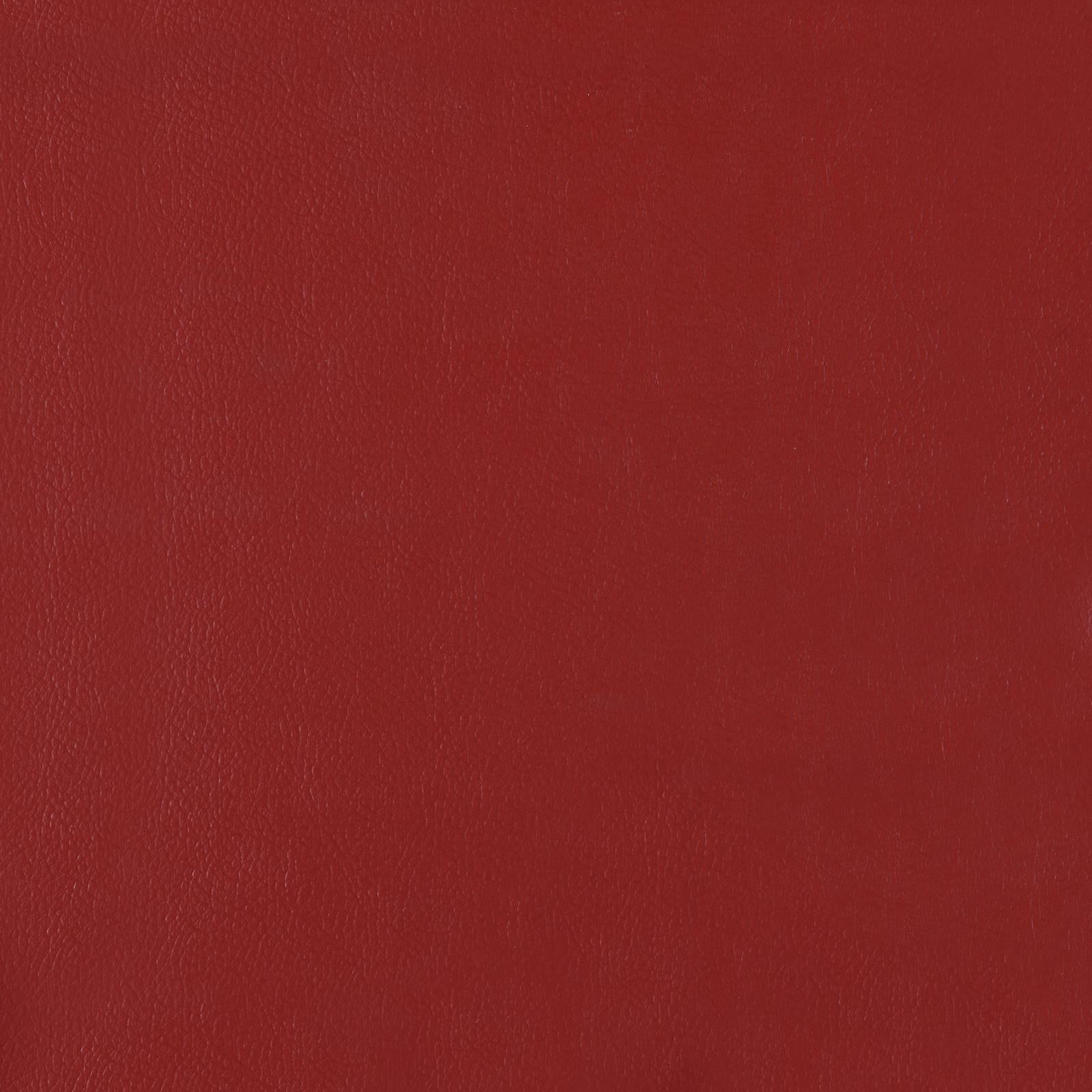 Deep red textured faux leather swatch with a matte finish