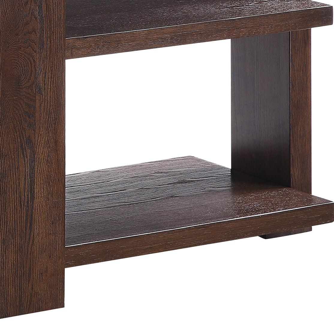 Dark wood modern shelf unit minimalist design for home decor