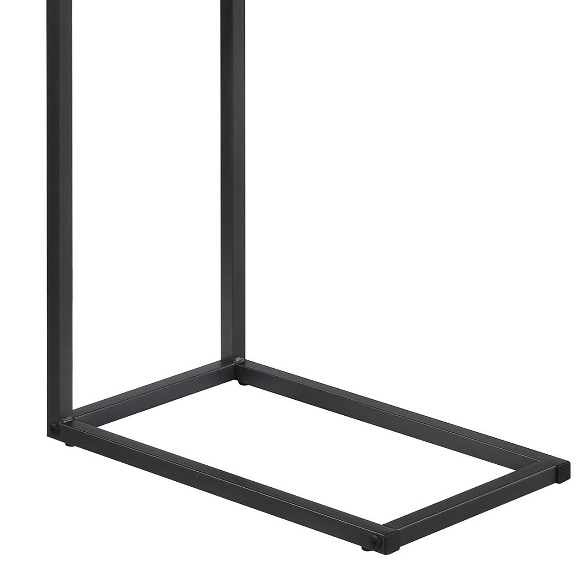 Black metal Ctable base with sleek modern design
