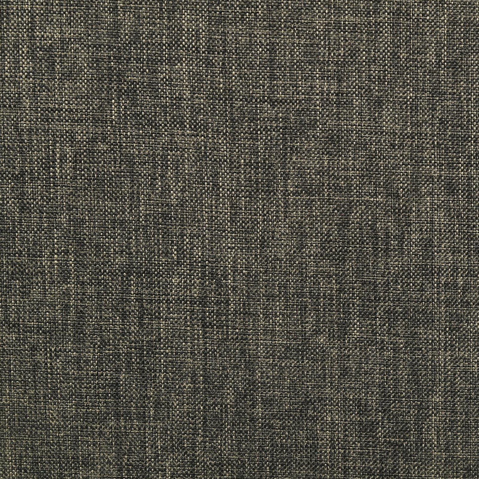 Textured charcoal grey woven fabric with subtle flecks of lighter grey and beige