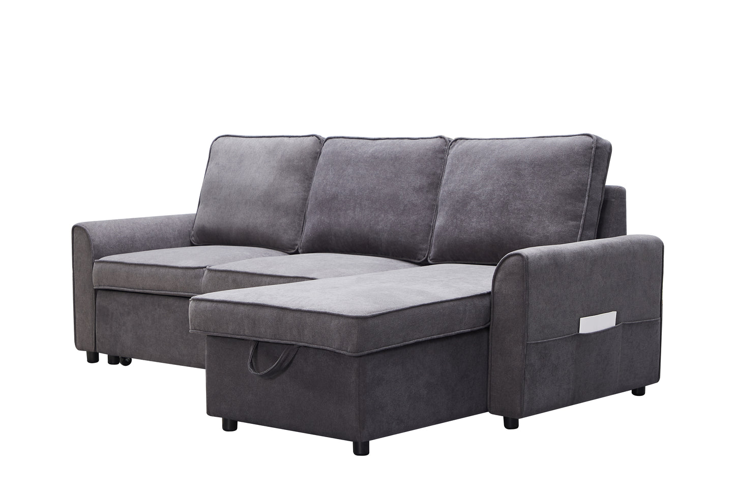 Spacious L-Shaped Sofa Bed with Storage and Chaise Longue