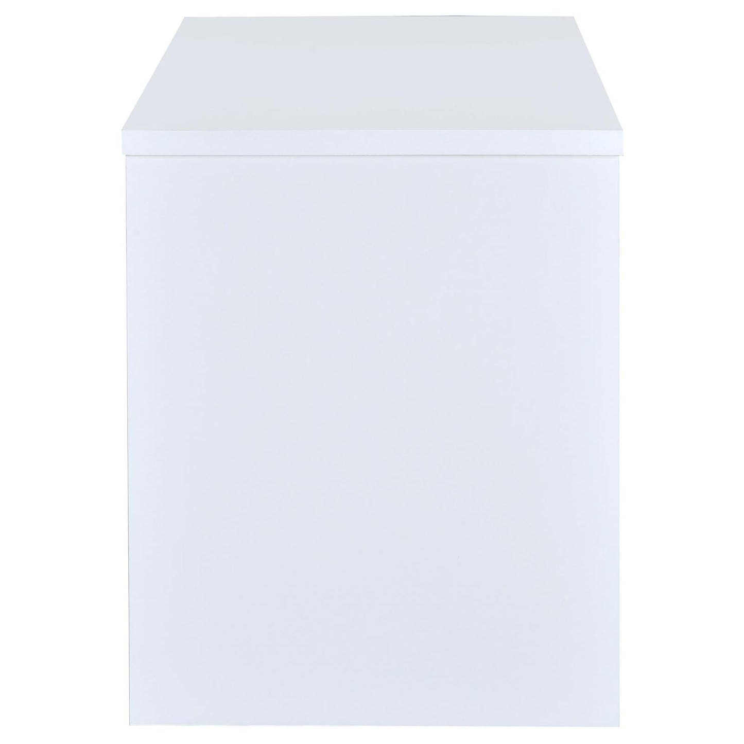Clean white storage cube perfect for organizing small spaces and decluttering