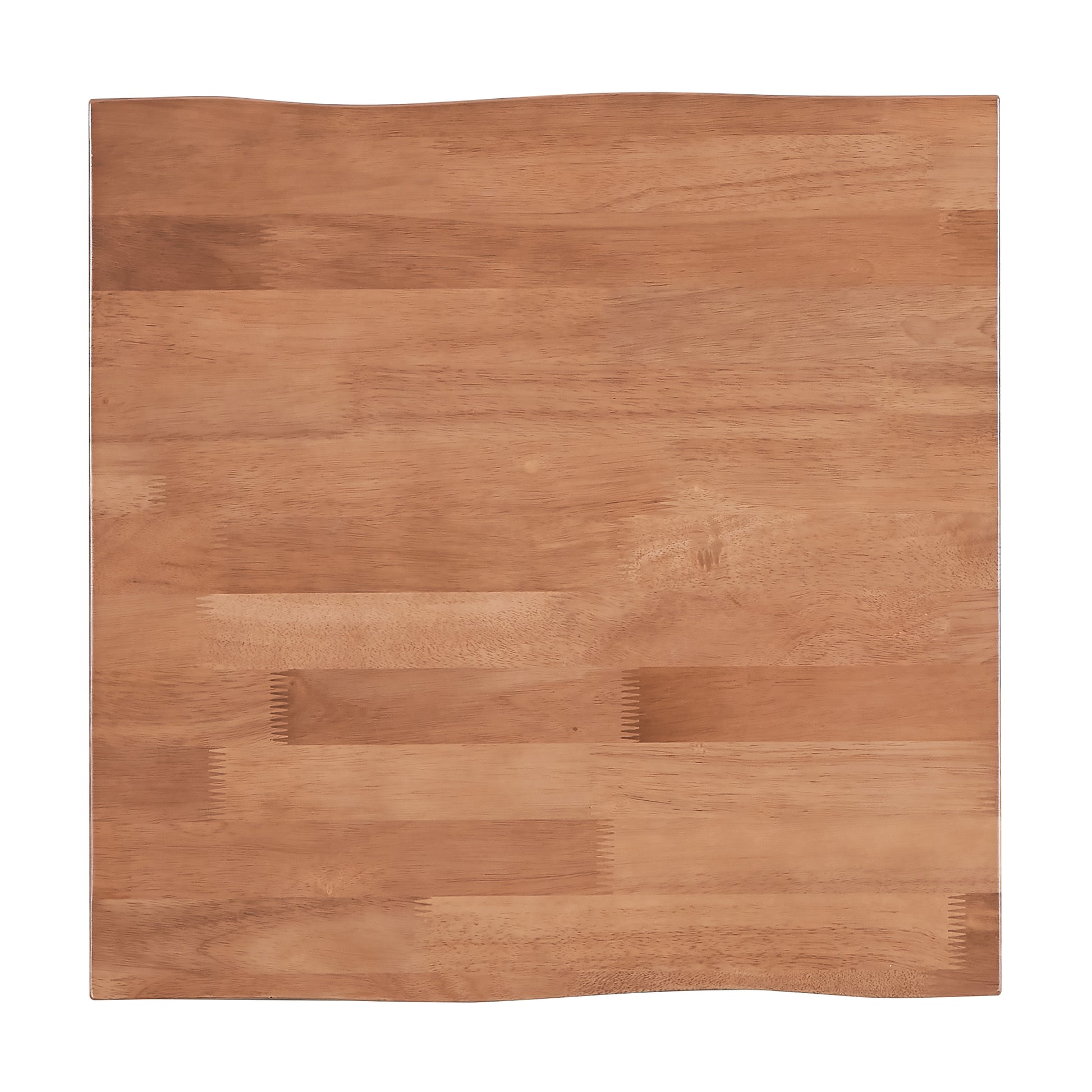 Natural wood cutting board with a butcher block design