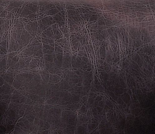 Dark brown distressed genuine leather swatch for upholstery and apparel