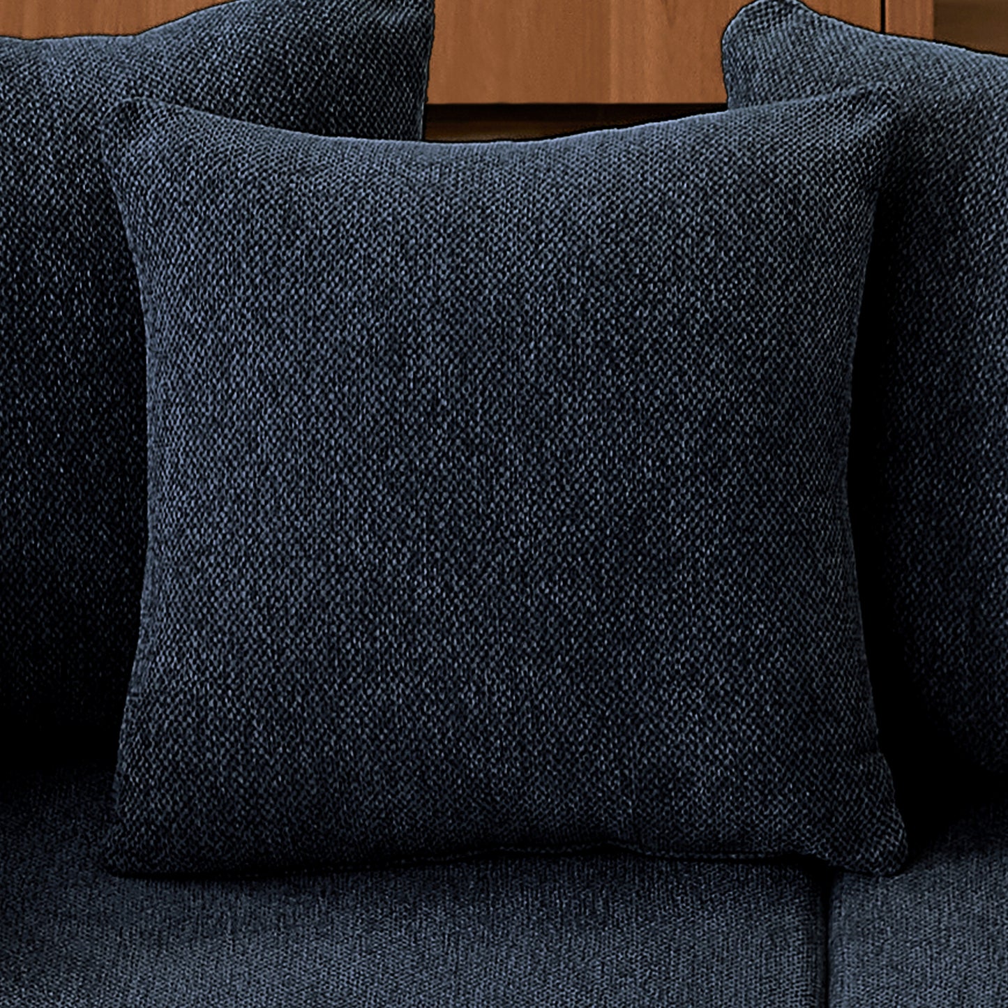 Navy textured throw pillow for sofa comfort and style