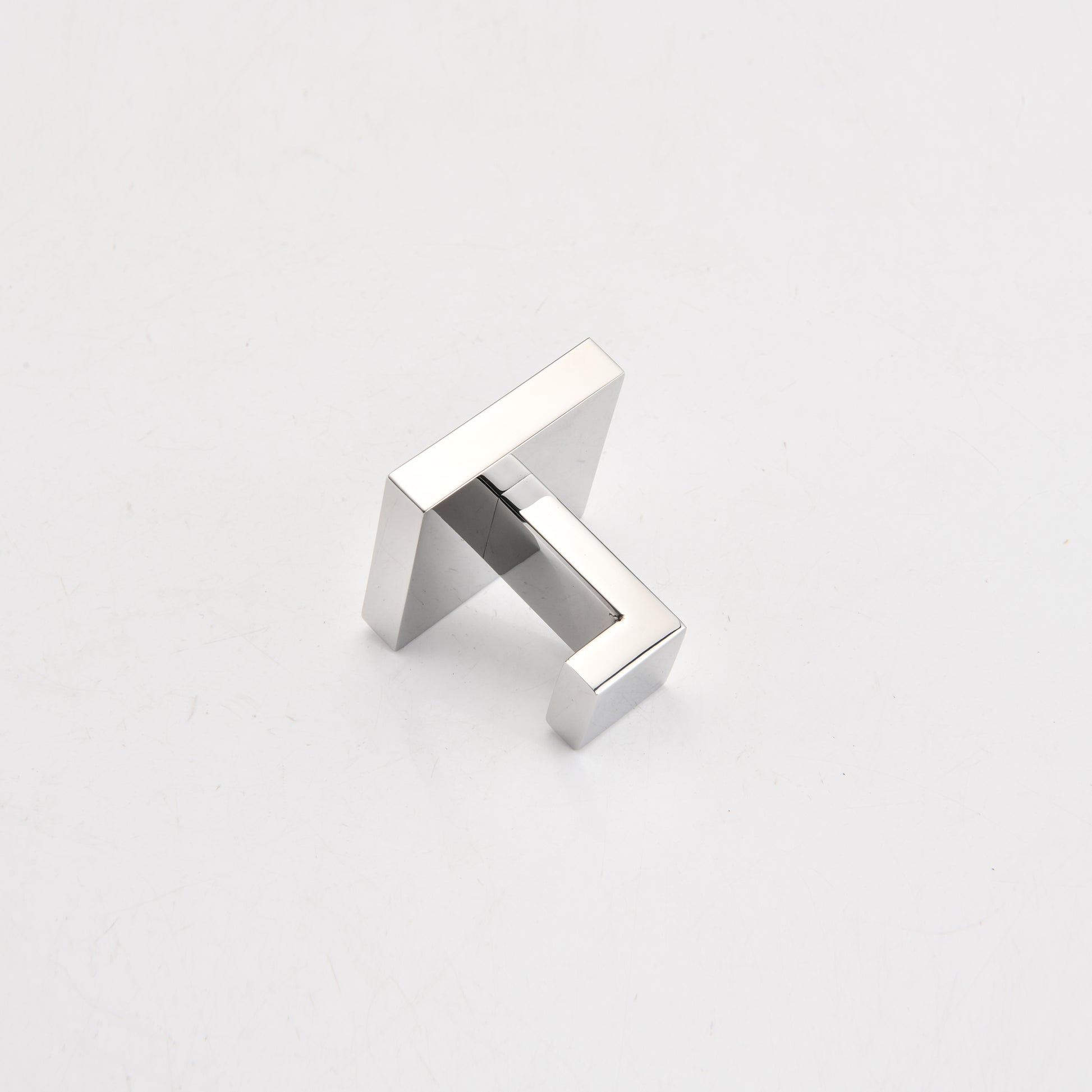 Modern silver metal coat hook with minimalist design
