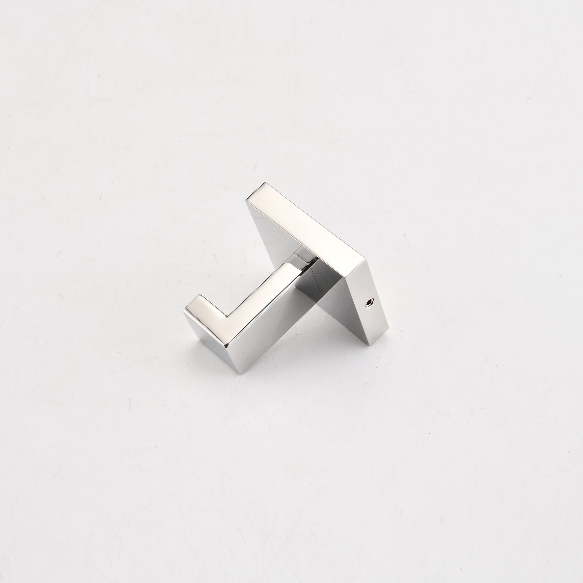 Sleek modern chrome wall hook for towels and coats