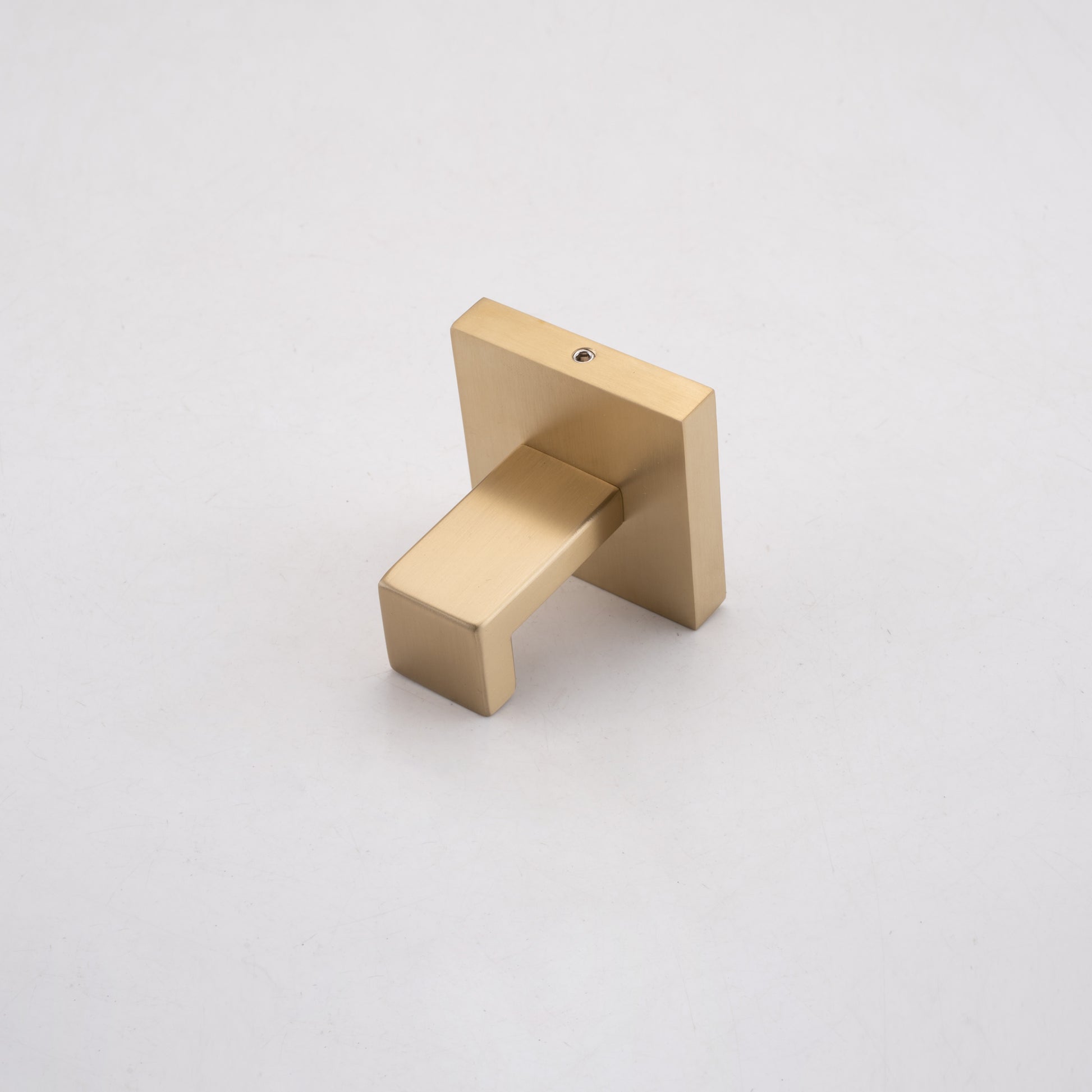Brushed brass modern square wall hook for coats and towels