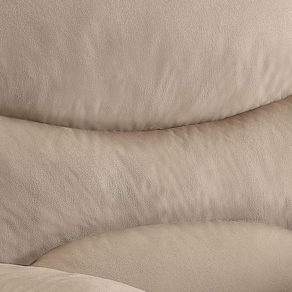 Soft beige suede fabric detail on plush sofa cushion perfect for cozy living rooms