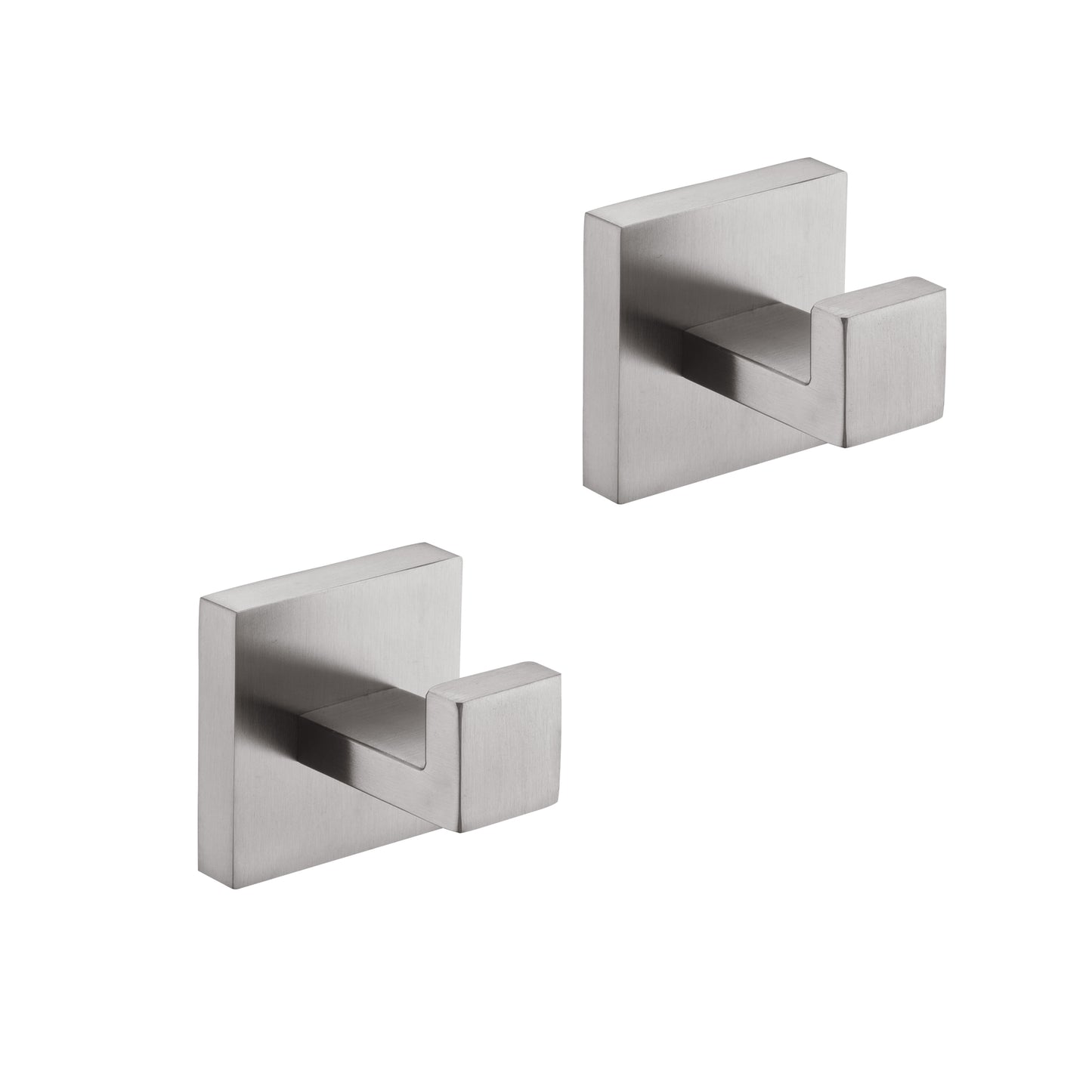 Brushed nickel modern wall hook for bathroom towels and robes