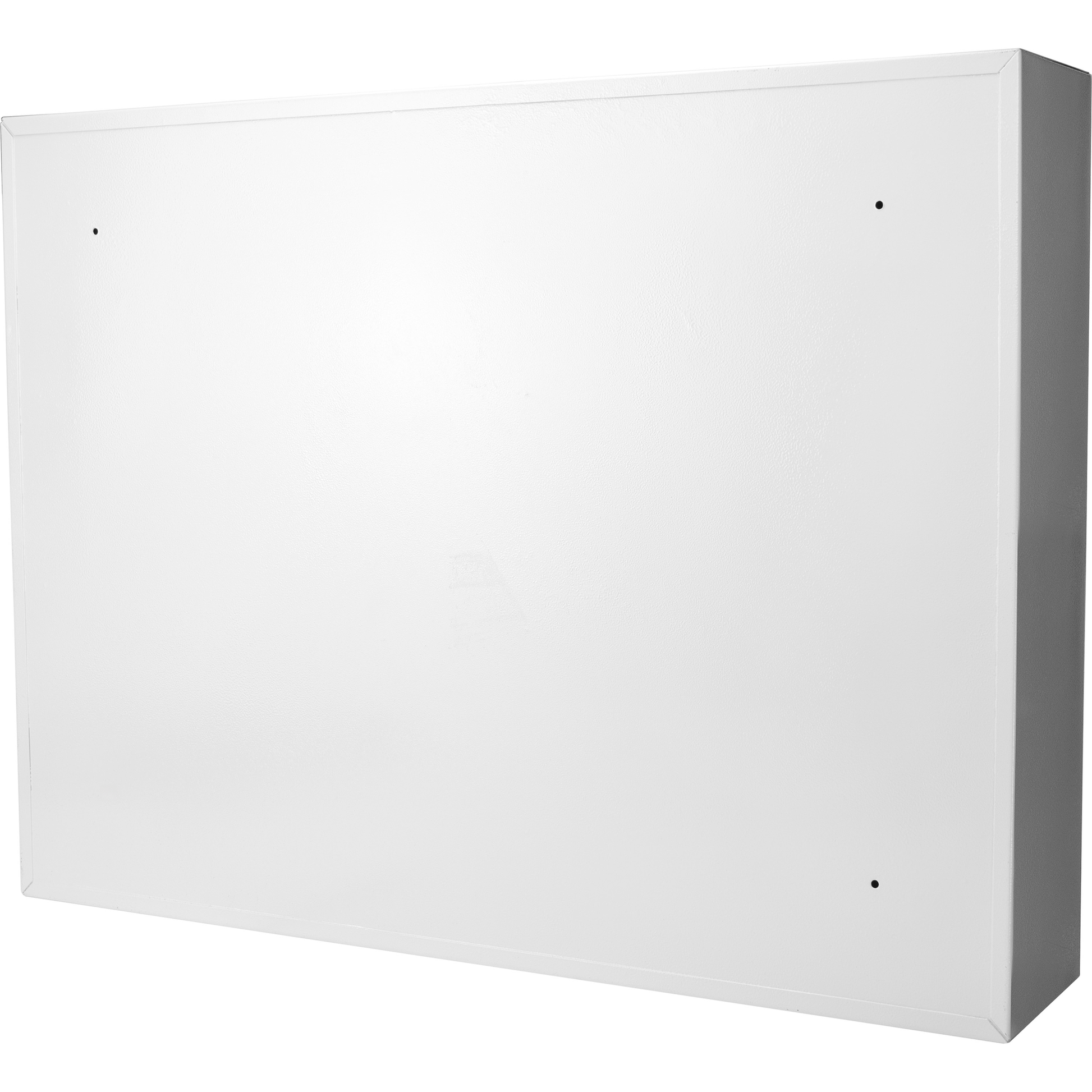 White metal wall safe with secure locking mechanism