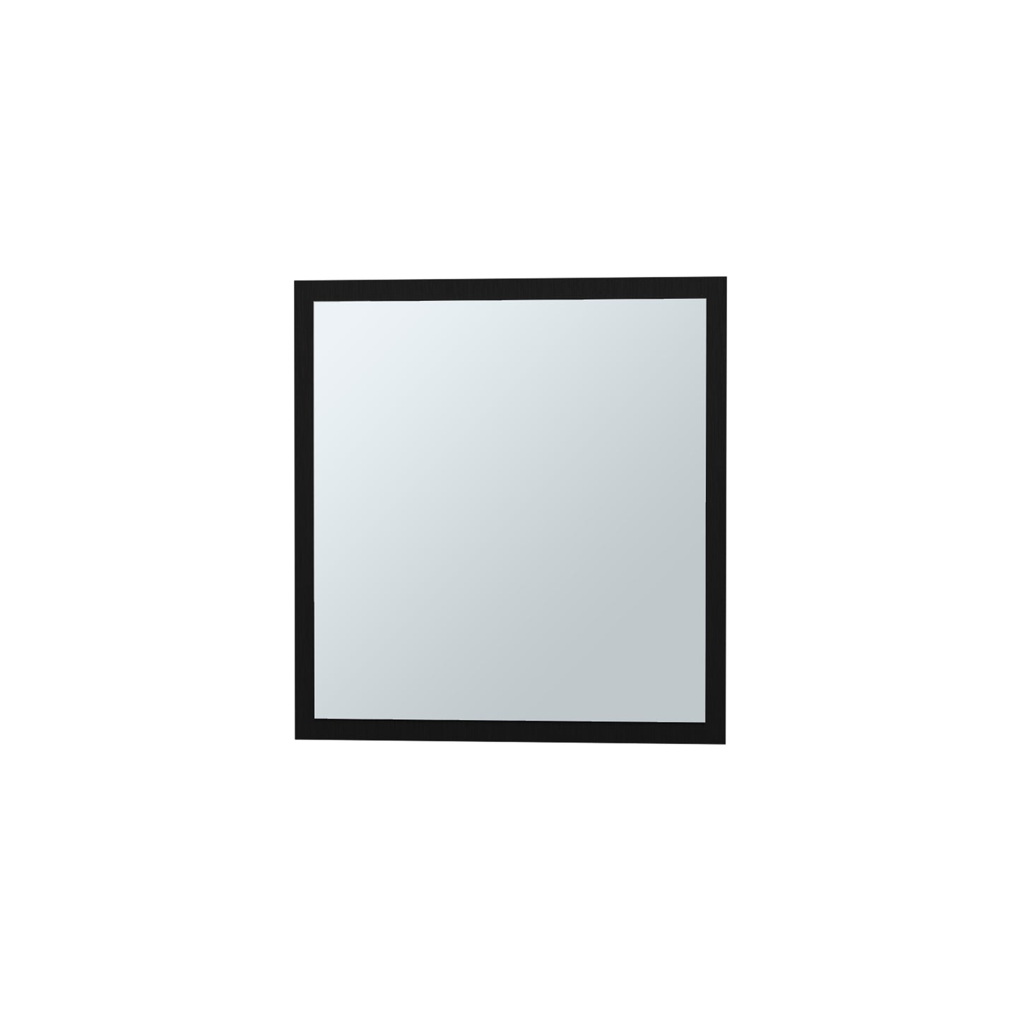 Modern black framed rectangular vanity mirror
