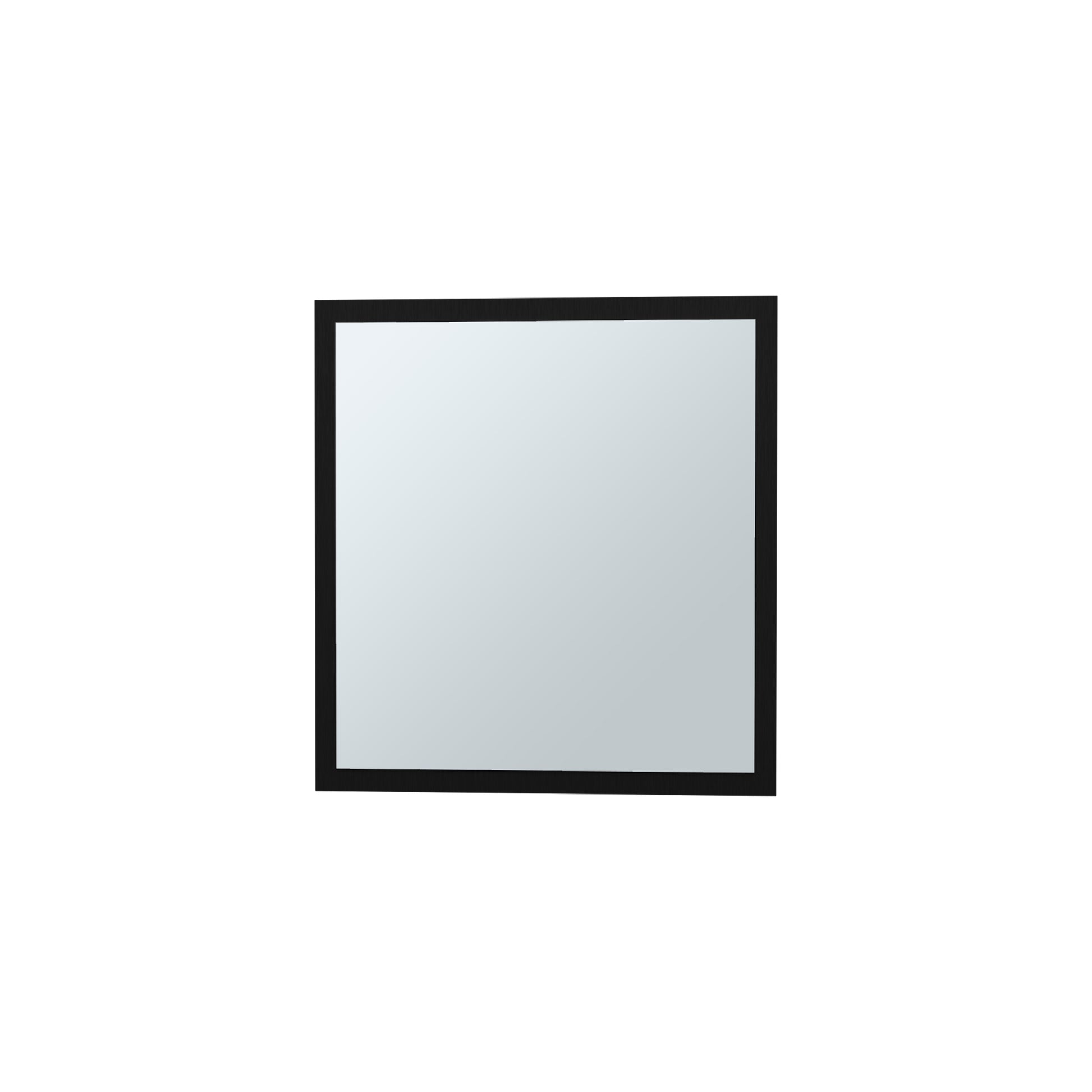Modern black framed rectangular vanity mirror