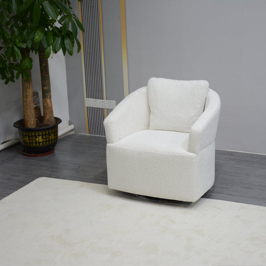 Cozy boucle armchair in cream perfect for a modern living room accent chair