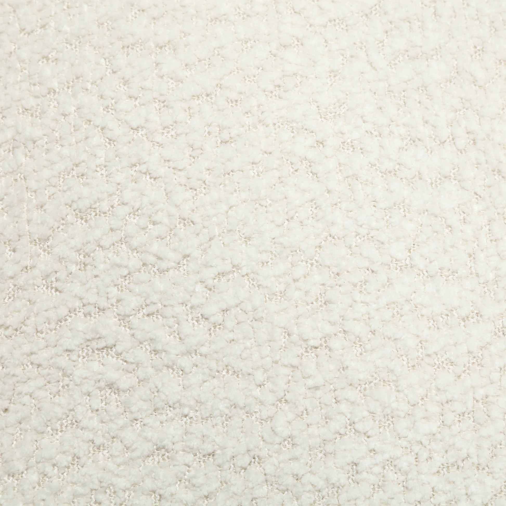 Textured cream boucle fabric with a subtle diamond weave pattern ideal for upholstery