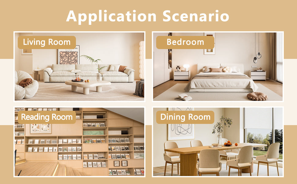 Beige modular sofa in a bright living room with a low coffee table