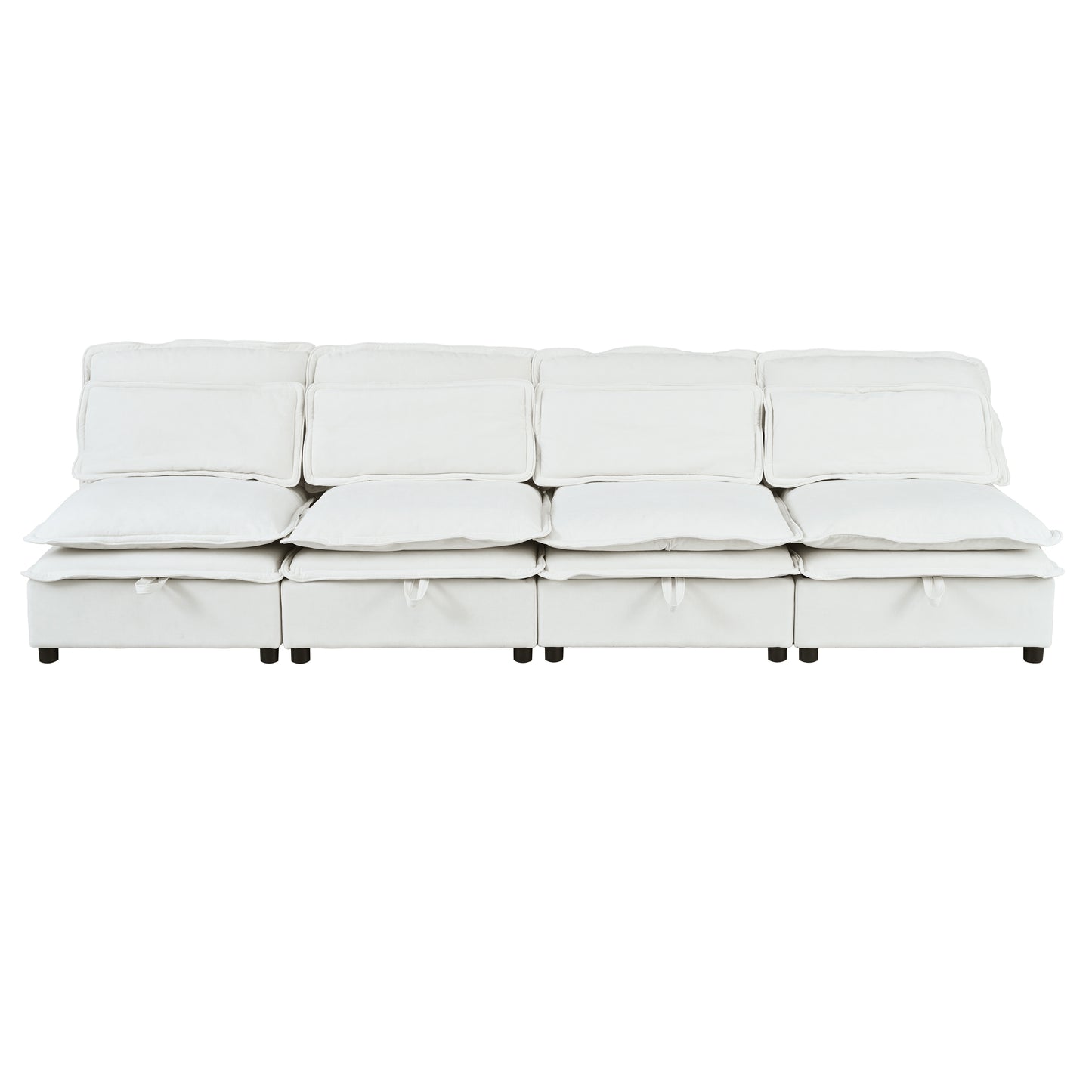 Plush white sectional sofa with deep seats and multiple cushions perfect for modern living rooms