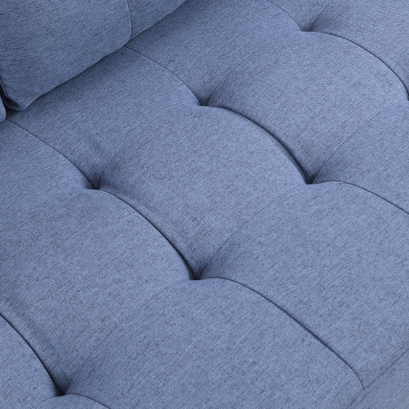 Blue tufted fabric texture ideal for upholstery projects and furniture