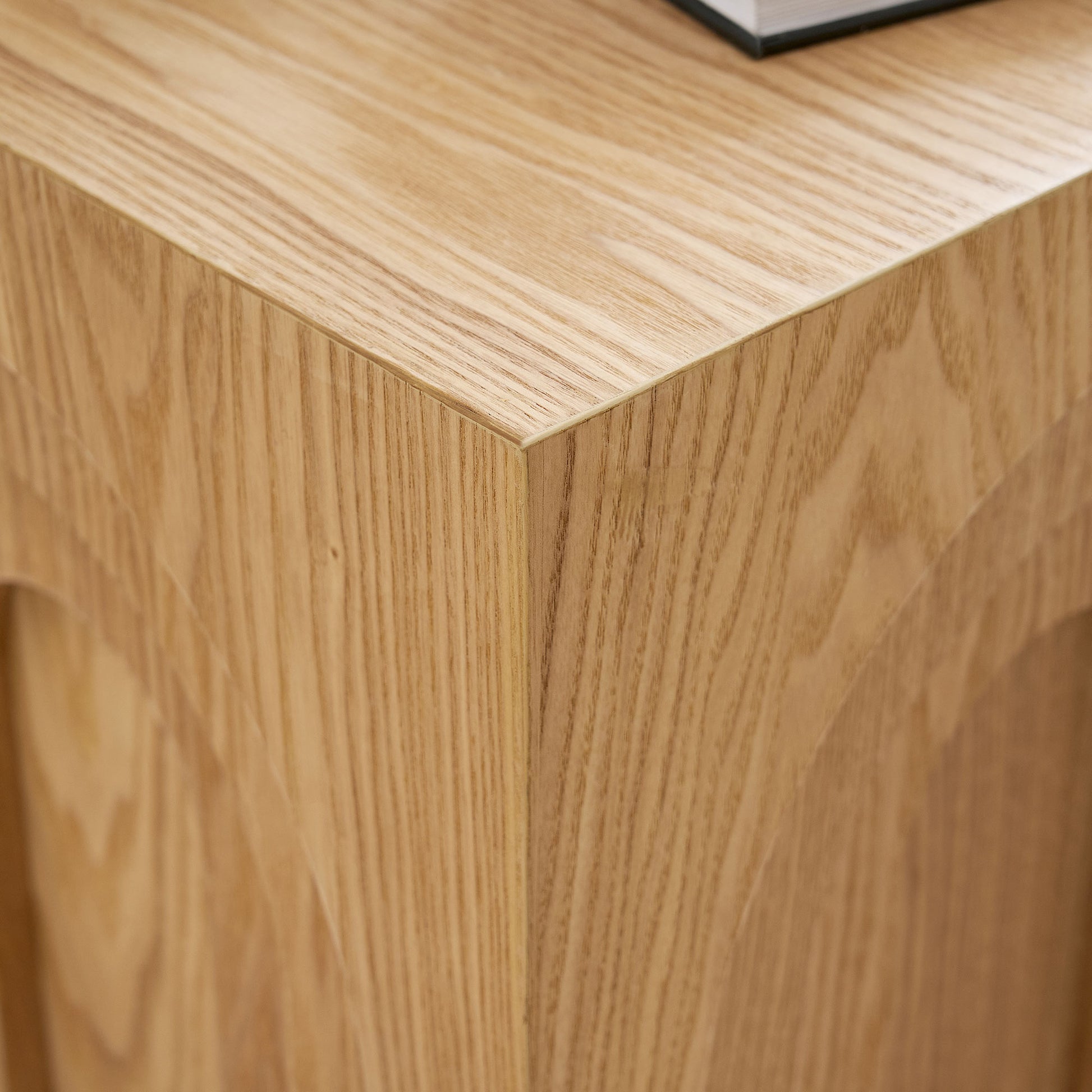 Natural wood accent table with clear grain perfect for modern decor