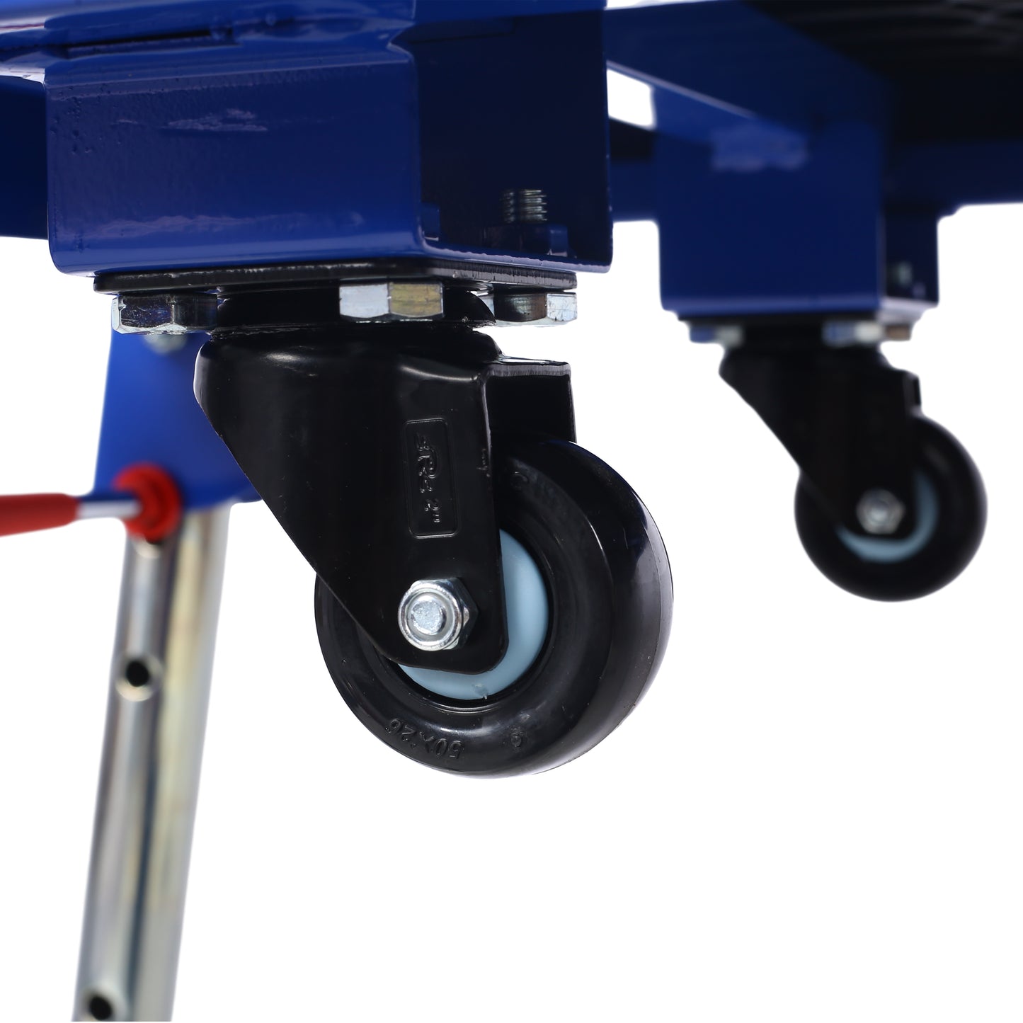 Heavy duty swivel caster wheel for carts and equipment xmm black rubber tire